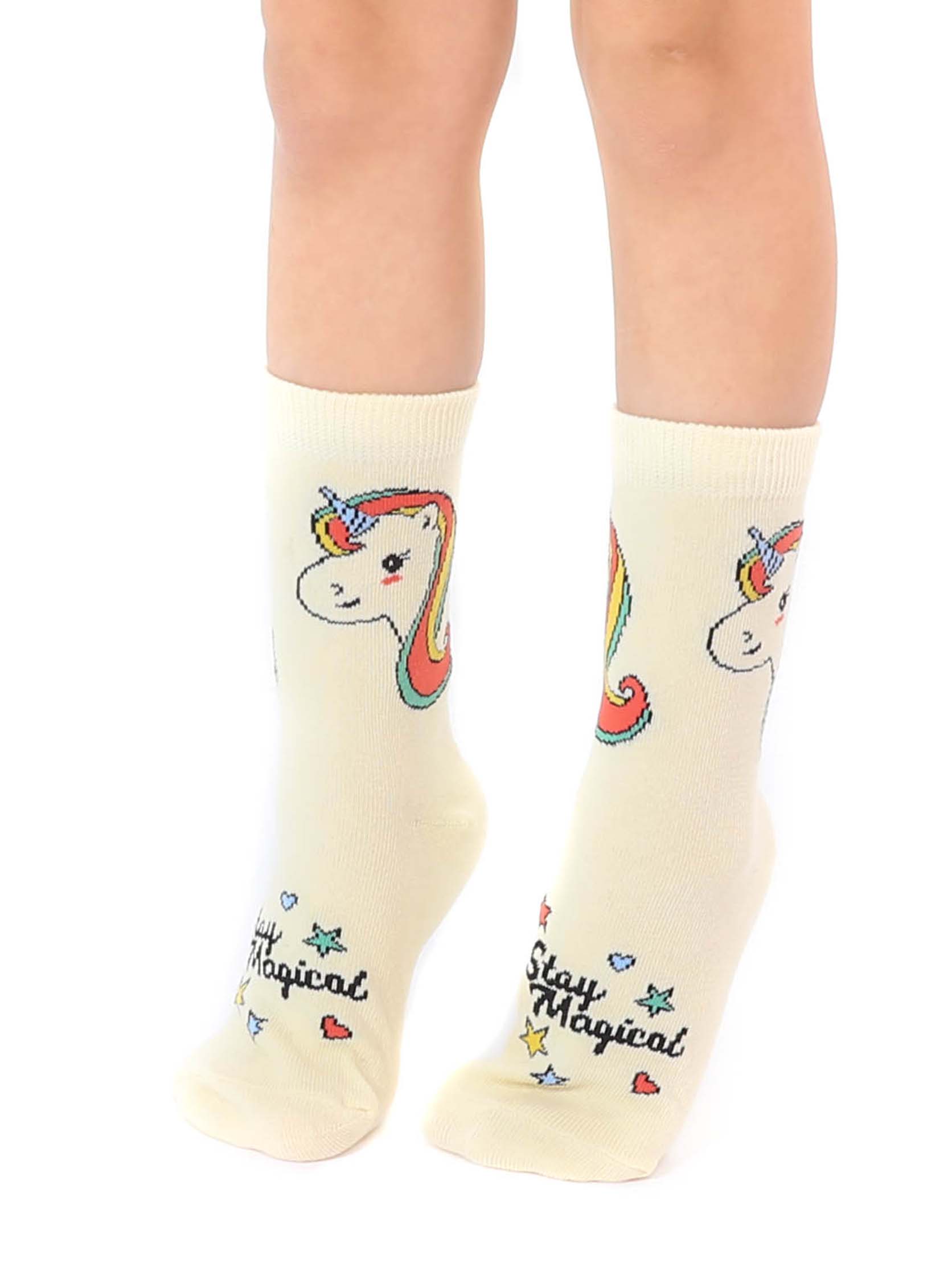 3D Packaged Crew Socks - Kids - Unicorn - "Stay Magical" - Foxy’s
