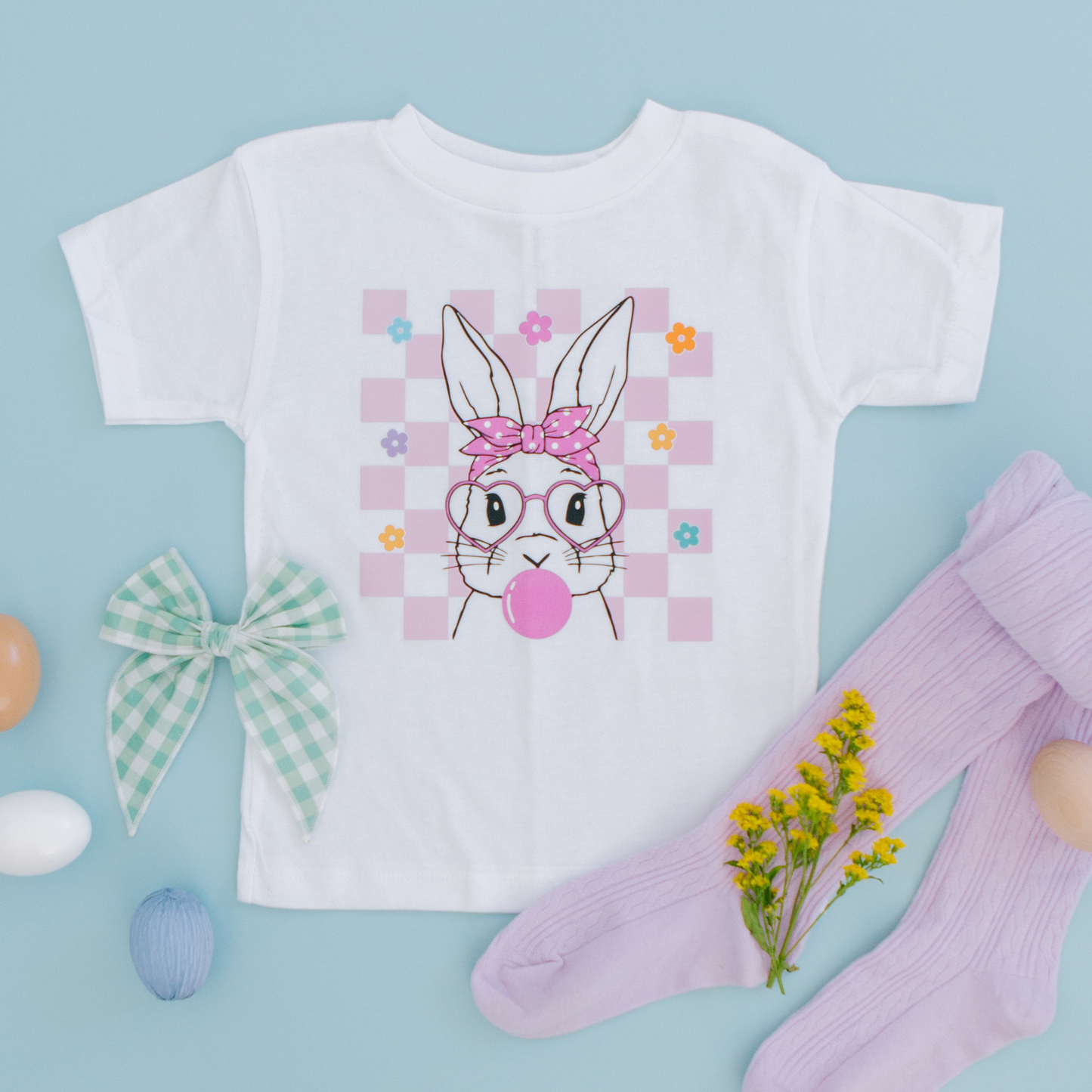 Easter Bunny Bubblegum T-Shirt (Child XS-Child Large)