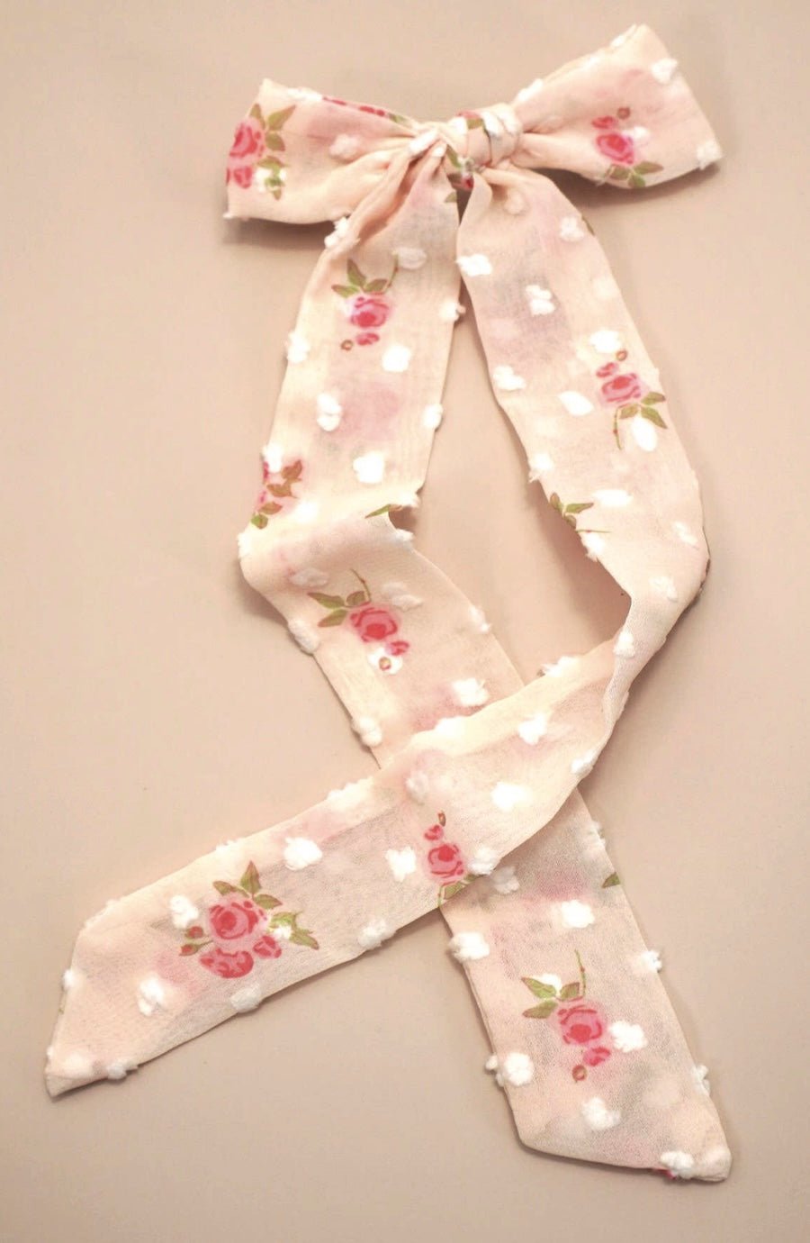 PRETTY FLORAL BOW RIBBON HAIR CLIPS - Foxy’s