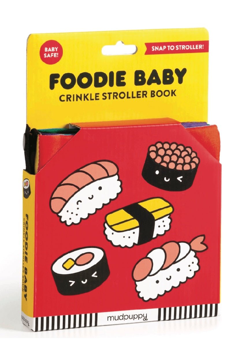 Foodie Baby Crinkle Book - Sushi Theme! Sensory Toy for Stroller Fun 🍣 - Foxy’s