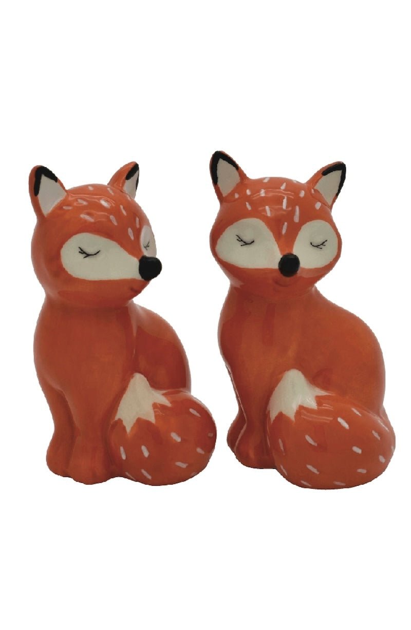 Playful Fox Salt and Pepper Shaker Set | Whimsical Kitchen Decor by Foxy's - Foxy’s