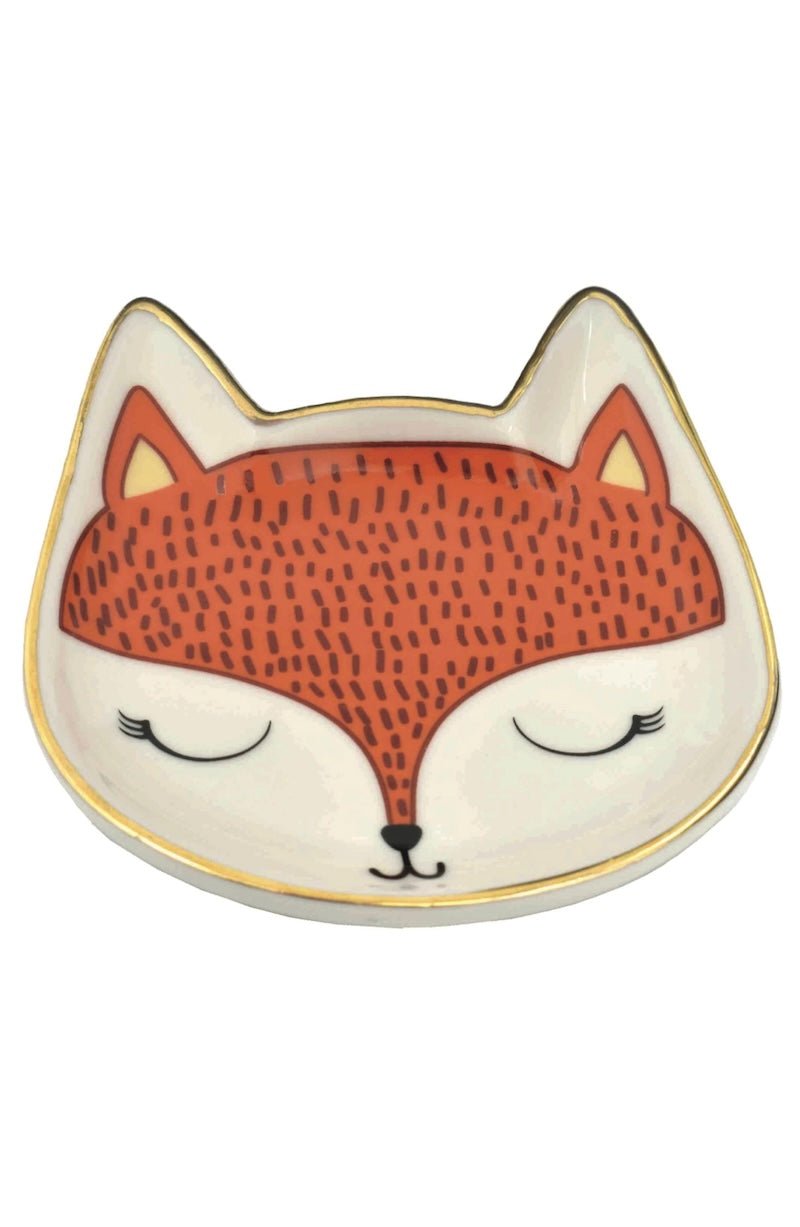 Foxy Fox Trinket Dish - Ceramic Jewelry Holder for Rings, Earrings & More! 🦊 - Foxy’s