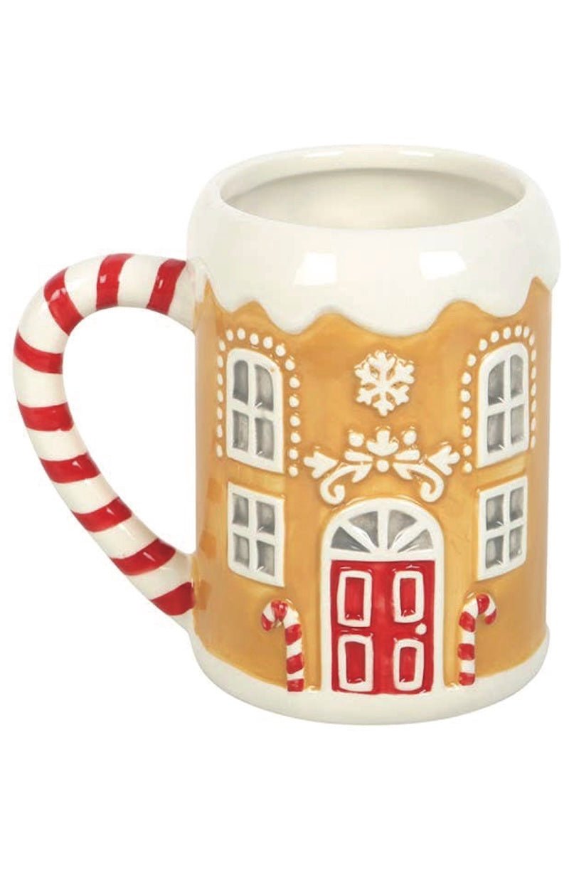 Candy Cane Gingerbread House Christmas Mug - Foxy’s