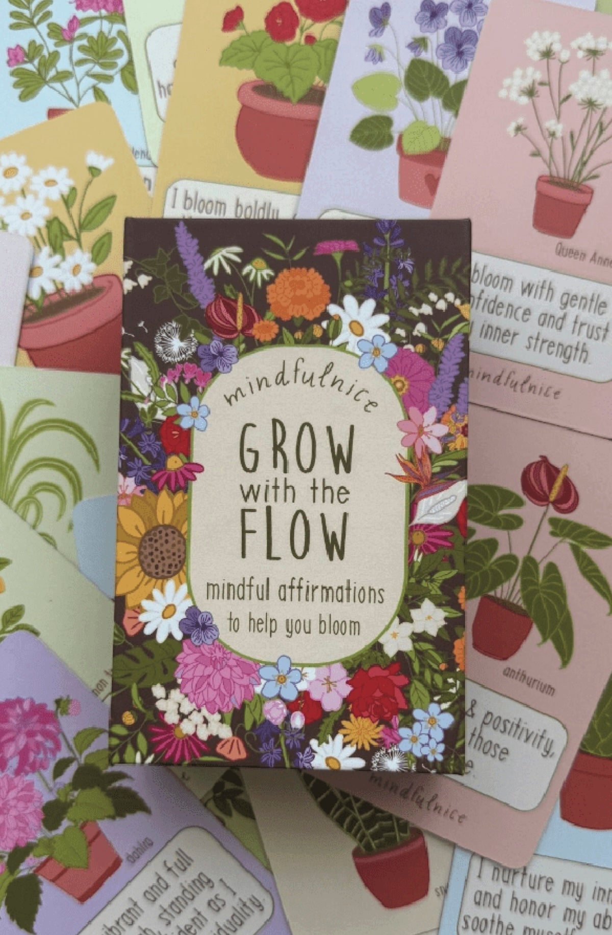 Grow With The Flow Affirmation Cards to help you bloom - Foxy’s