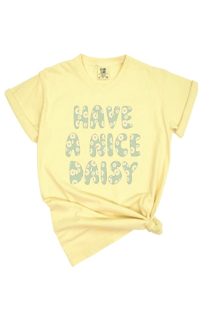 Girls' Daisy Dreams Tee - Butter Yellow Comfort Colors - Foxy's Leotards - Foxy’s