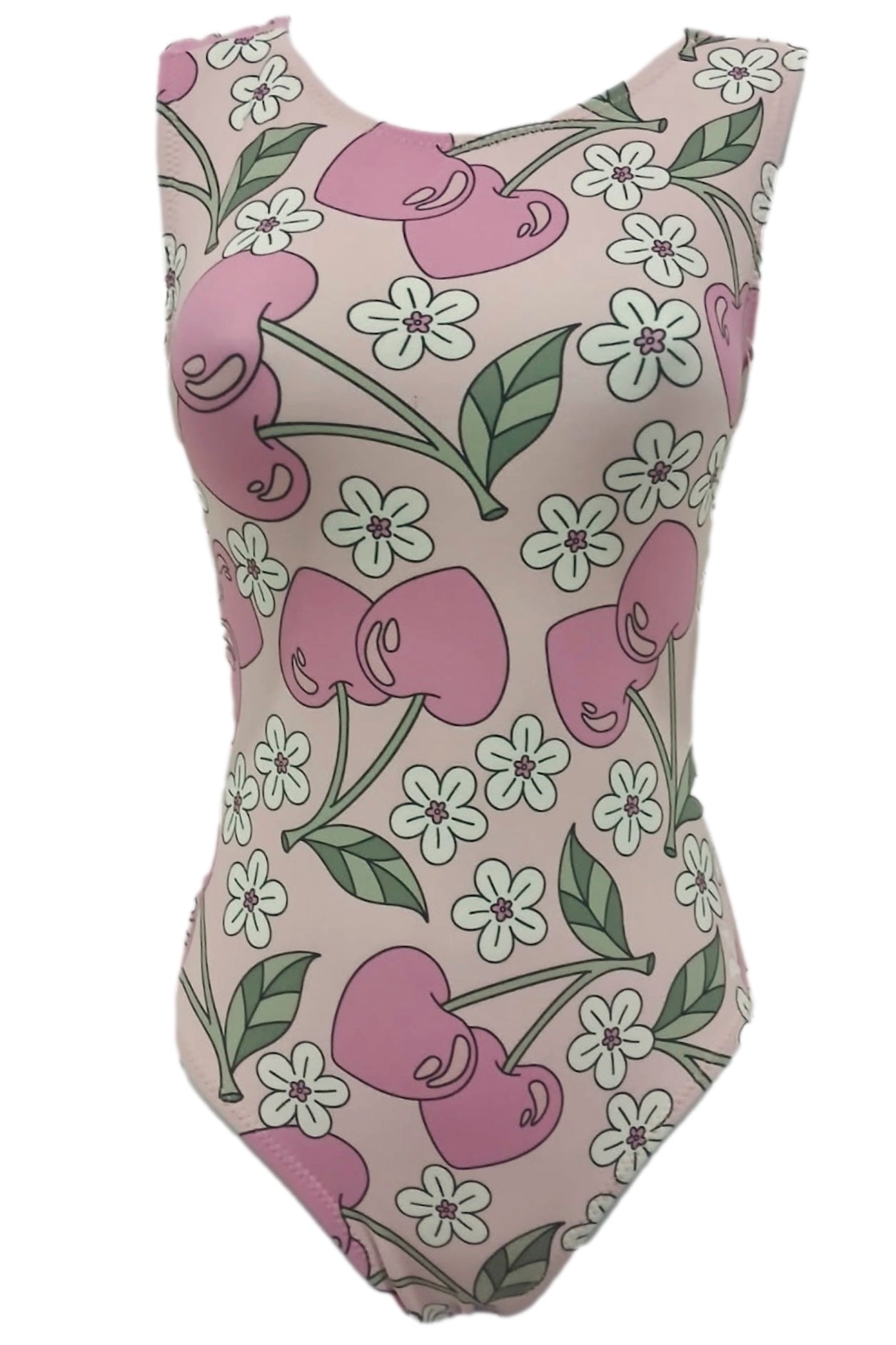 Pink ULTRA SOFT Heart Cherries Foxy's Leotard - Foxy’s