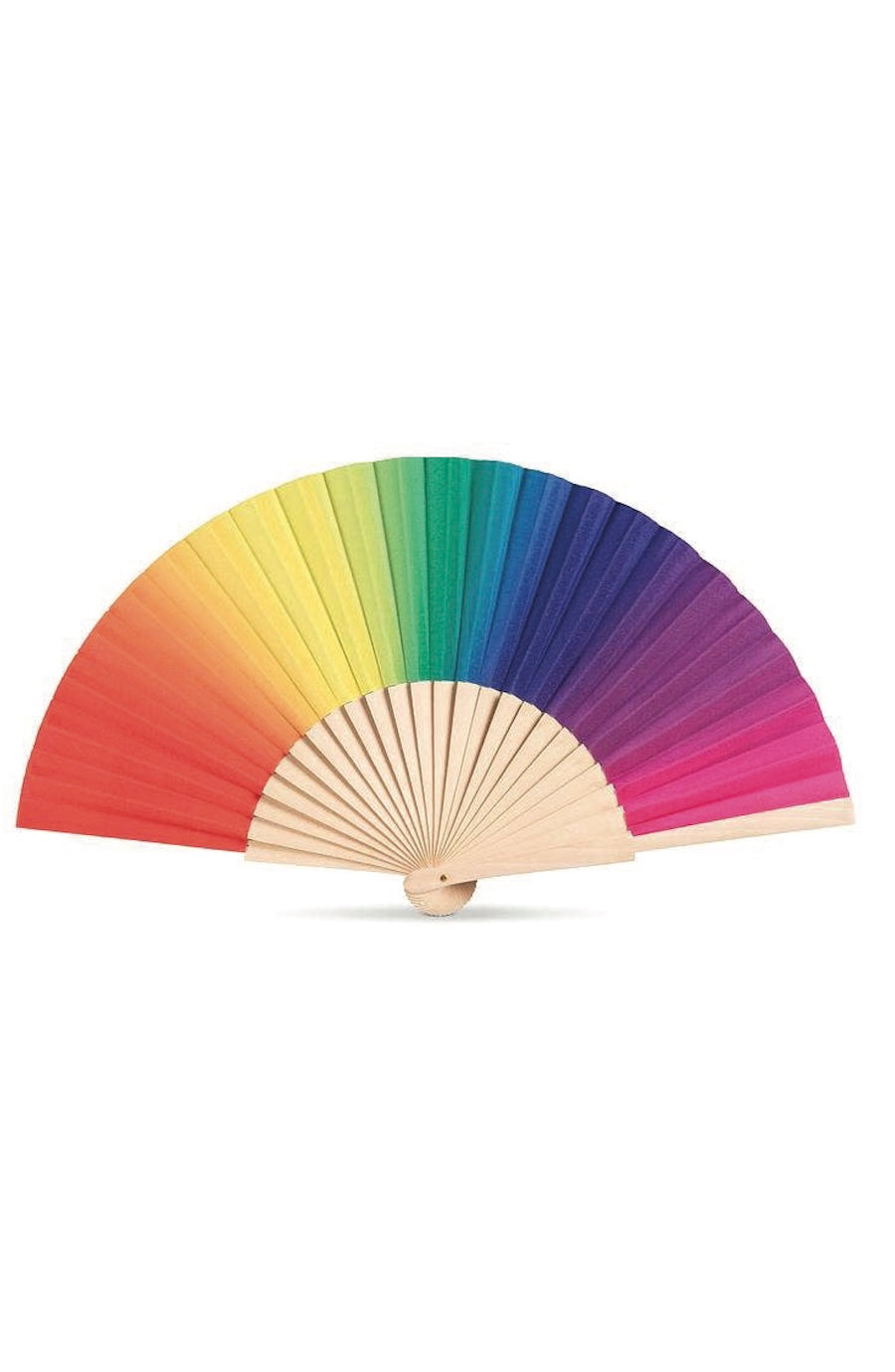 Ombre Rainbow Hand Fan-16"W