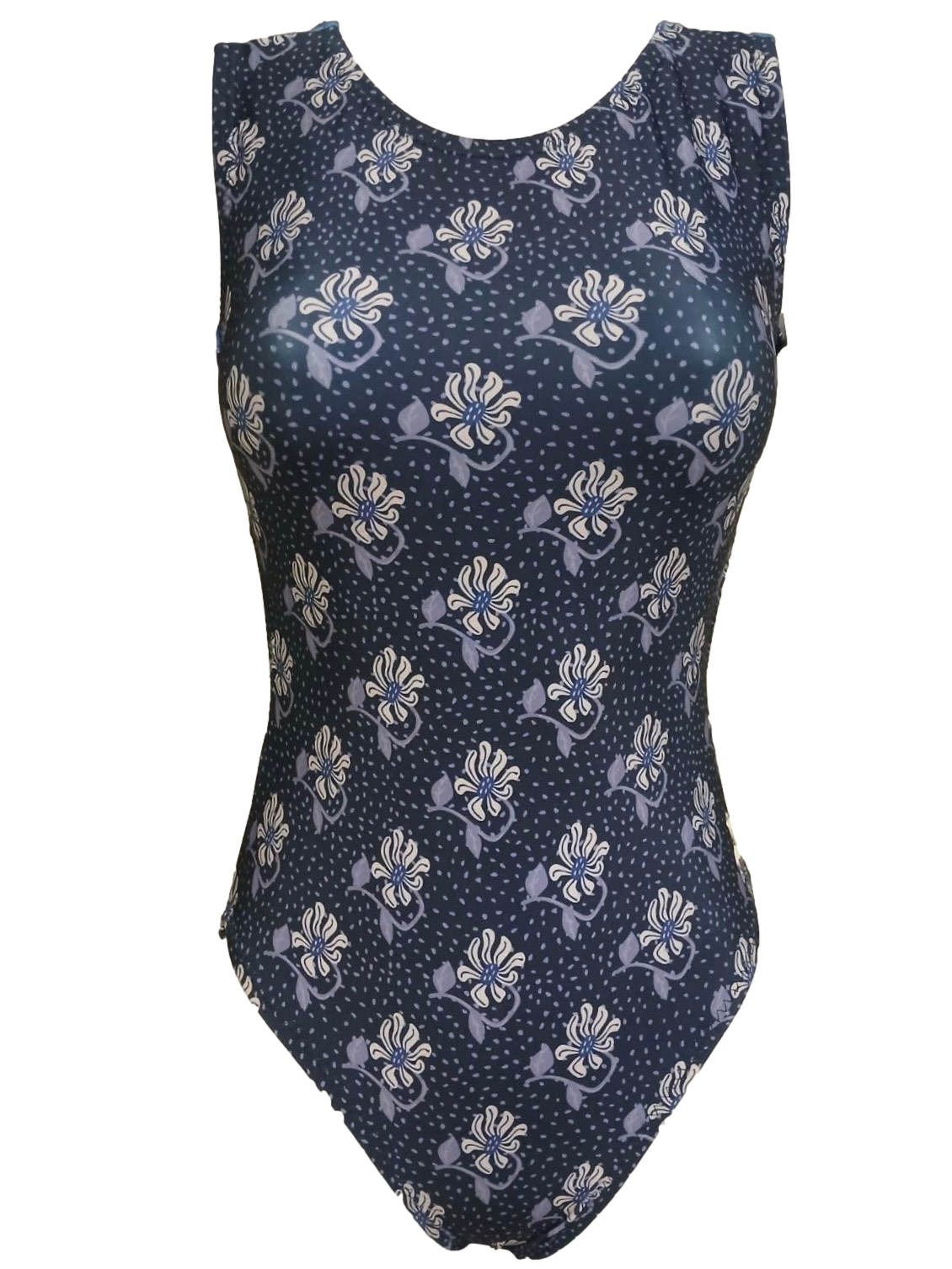 Navy Floweria Leotard