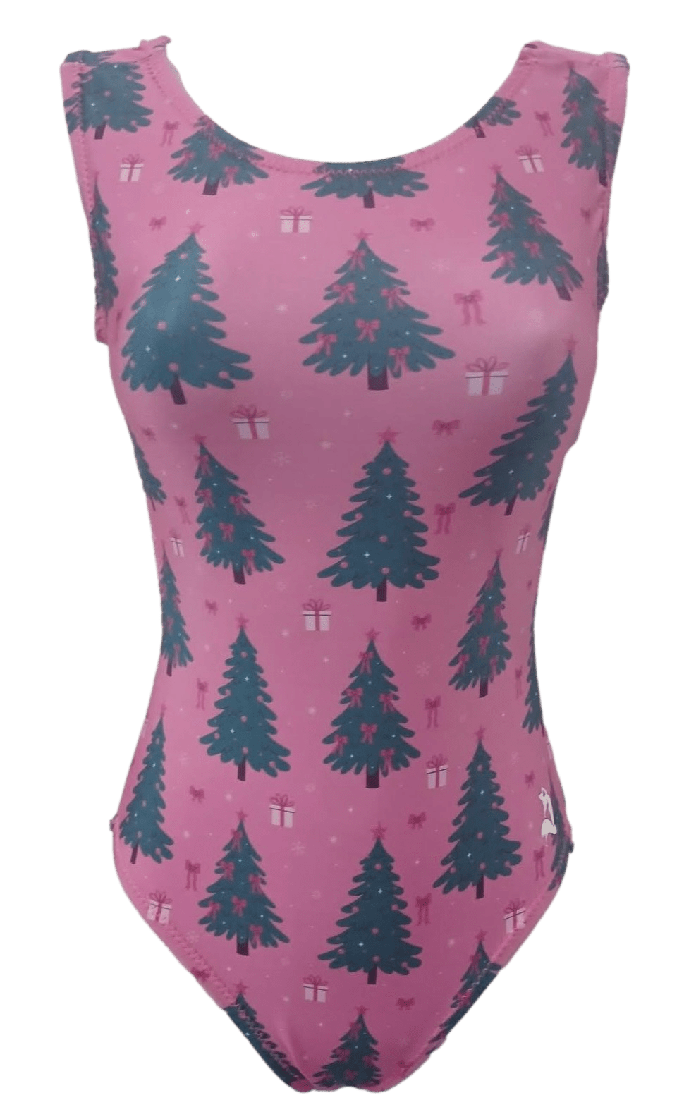 Pink Christmas Tree Gymnastics Leotard - Foxy’s