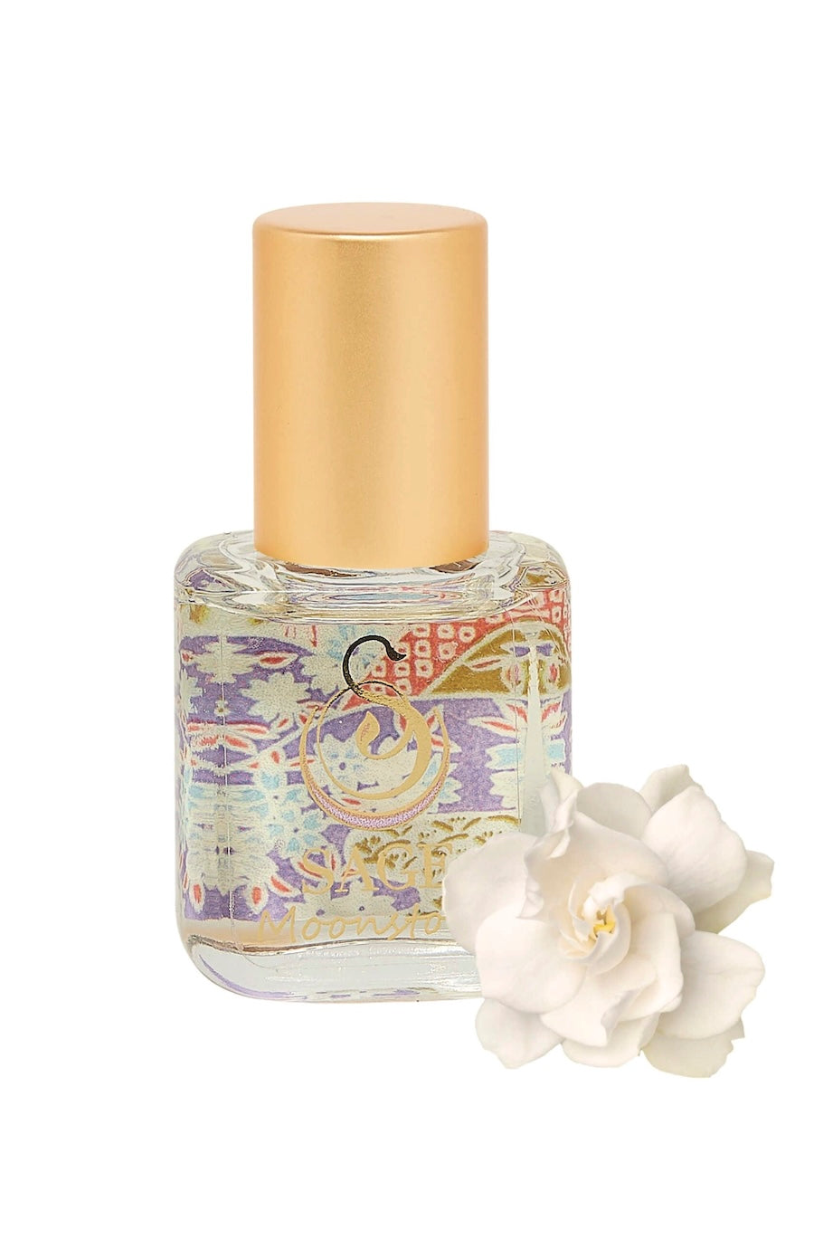 jasmine essential oil in a pretty glass bottle