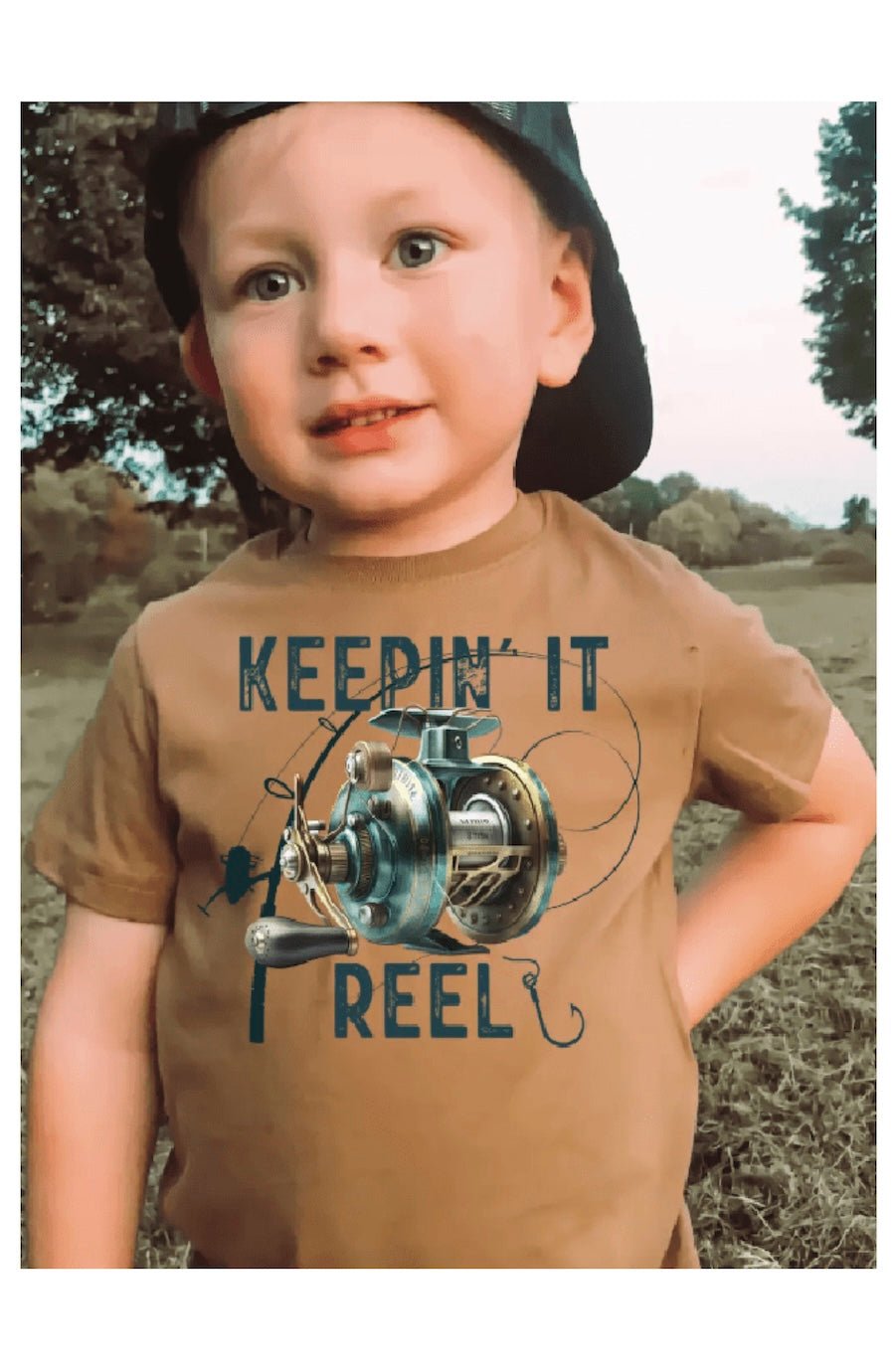 Boys Keepin' It Reel Graphic Tee (Size 5) - Foxy’s