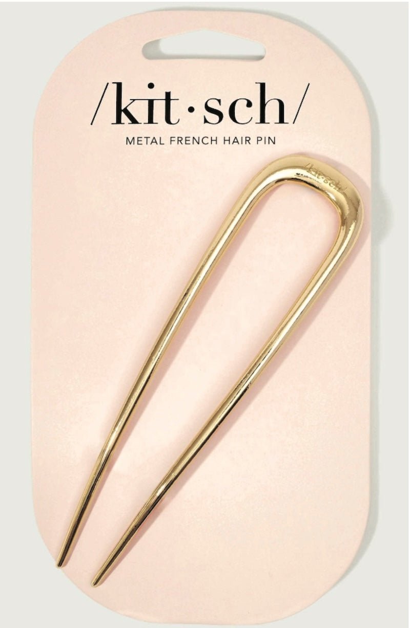 Metal French Hair Pin - Gold - Foxy’s