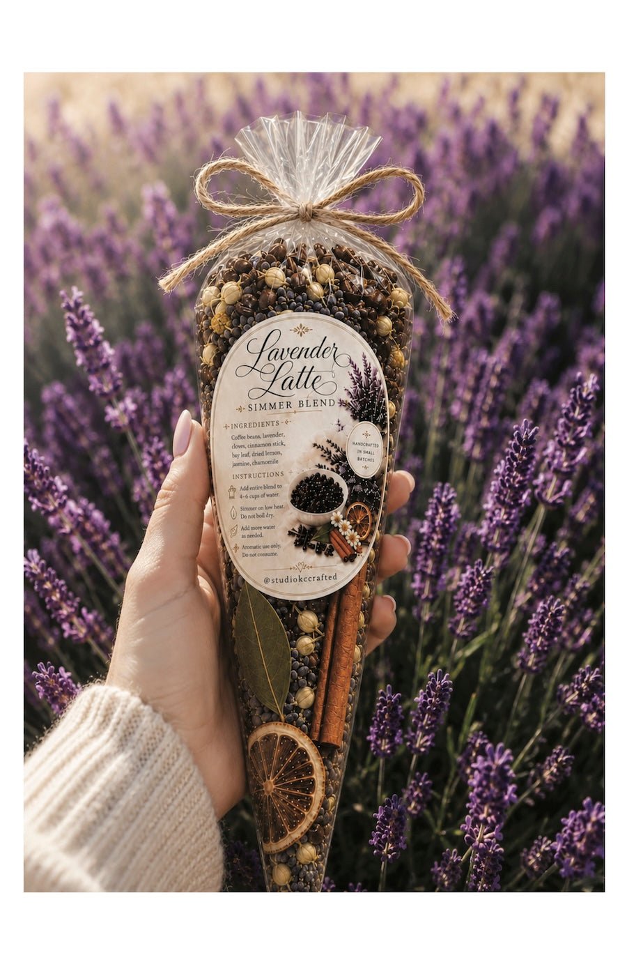 Lavender Latte Simmer Blend, Premium Natural scent, Coffee, - Foxy’s