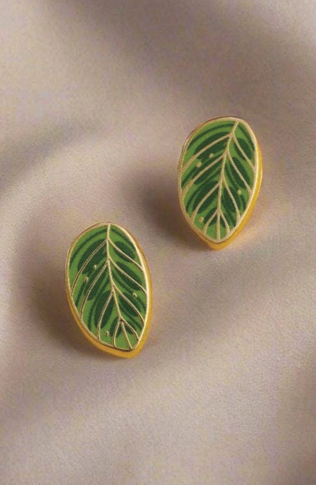 Calathea Makoyana (Peacock Plant) Earrings - Foxy’s