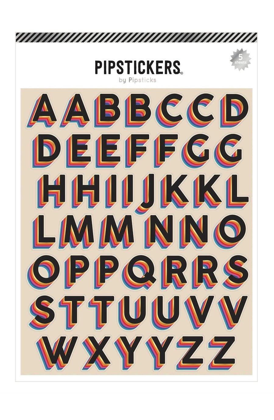 Color Stacked Big Alphabet (5ct) - Foxy’s