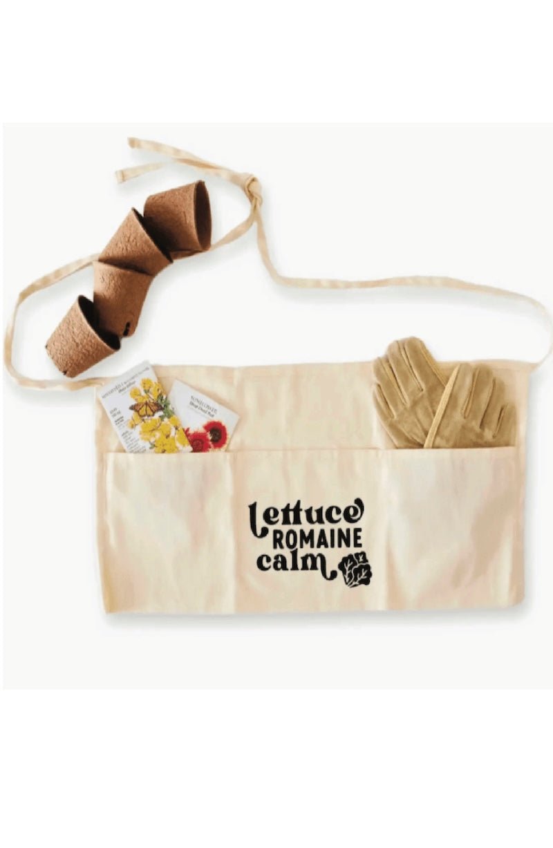 Lettuce Romaine Calm Gardening Apron - Funny Gardener Gift with 3 Pockets 🌱 - Foxy’s