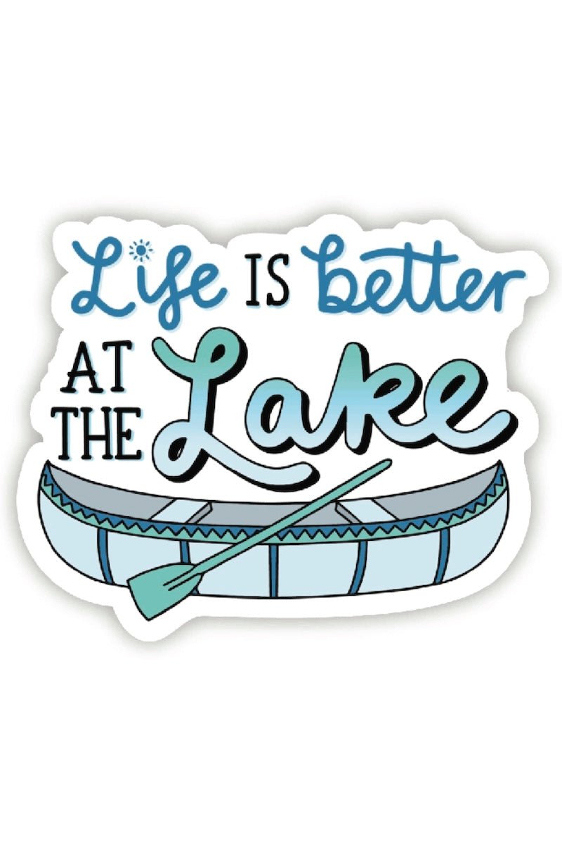 Life is Better at the Lake Sticker - Waterproof Vinyl Decal for Water Bottles, Laptops & More! - Foxy’s
