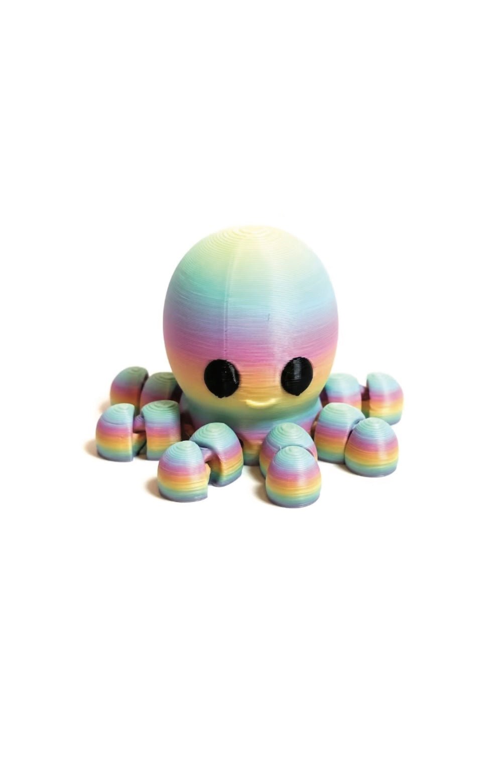 Octopus Rainbow • Mini 3D Printed Articulated Animal (2 Color Options) - Foxy’s