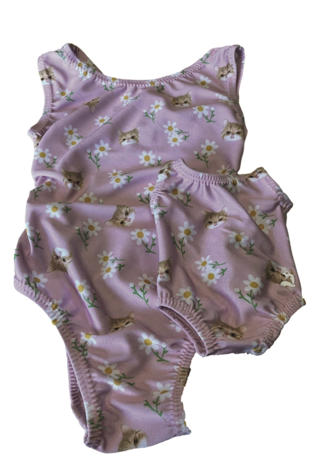 Daisy Cat Toddler Gymnastics Leotard Set with Doll Leo - Foxy's Leotards - Foxy’s