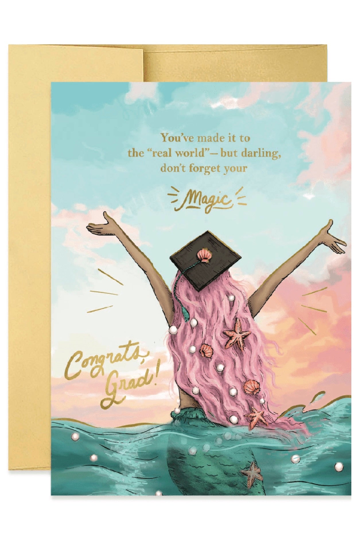Mermaid Graduation Card - Foxy’s