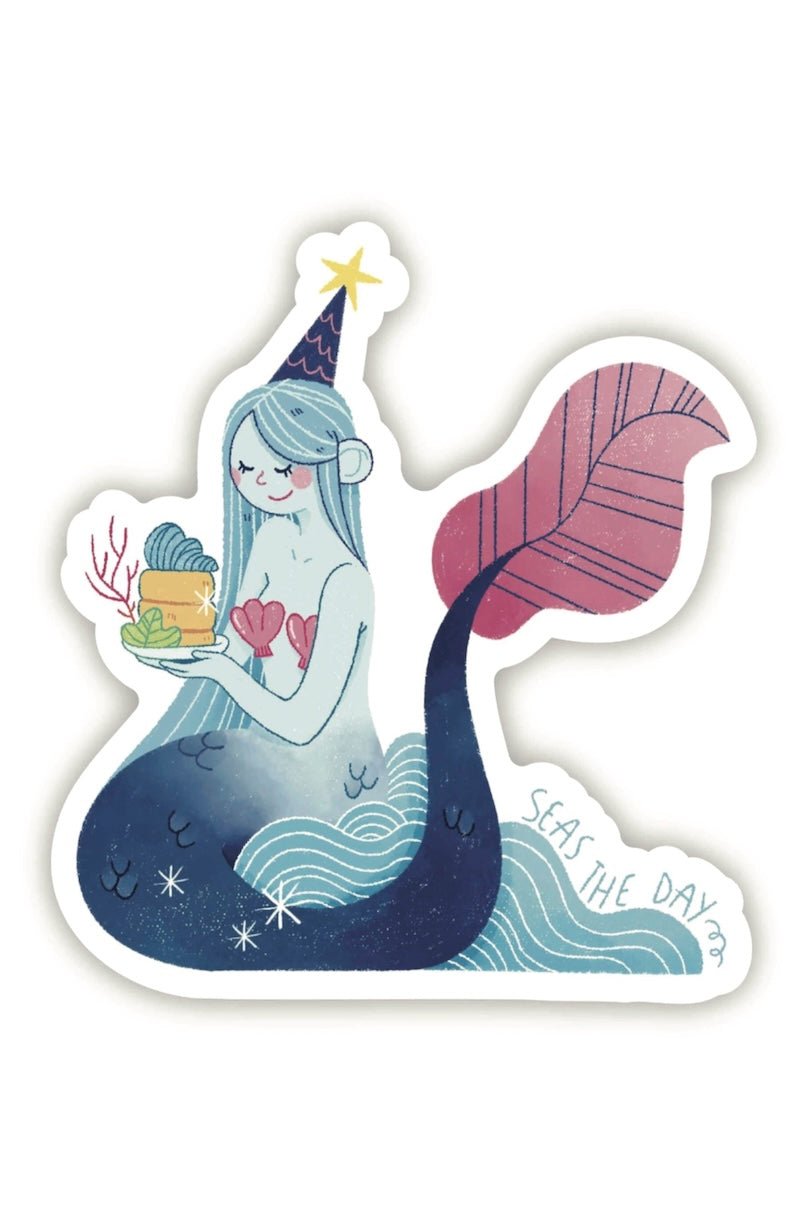 Mermaid Sticker - Waterproof Seas the Day Decal for Girls! - Foxy’s