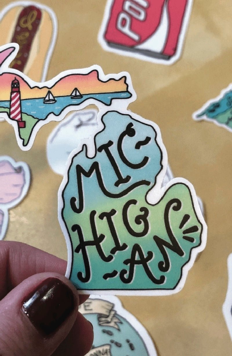 Michigan Lighthouse Sticker - Waterproof Vinyl Decal - Great Lakes Souvenir - Foxy’s