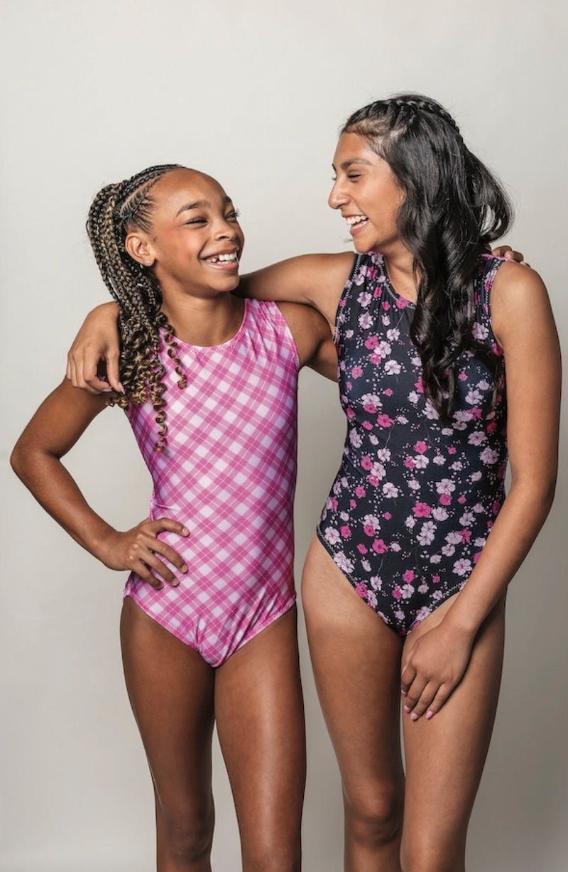 Pink Midnight Plaid Vice Versa Leotard - Wear w/ Your Bestie (Which Will You Choose?) - Foxy’s