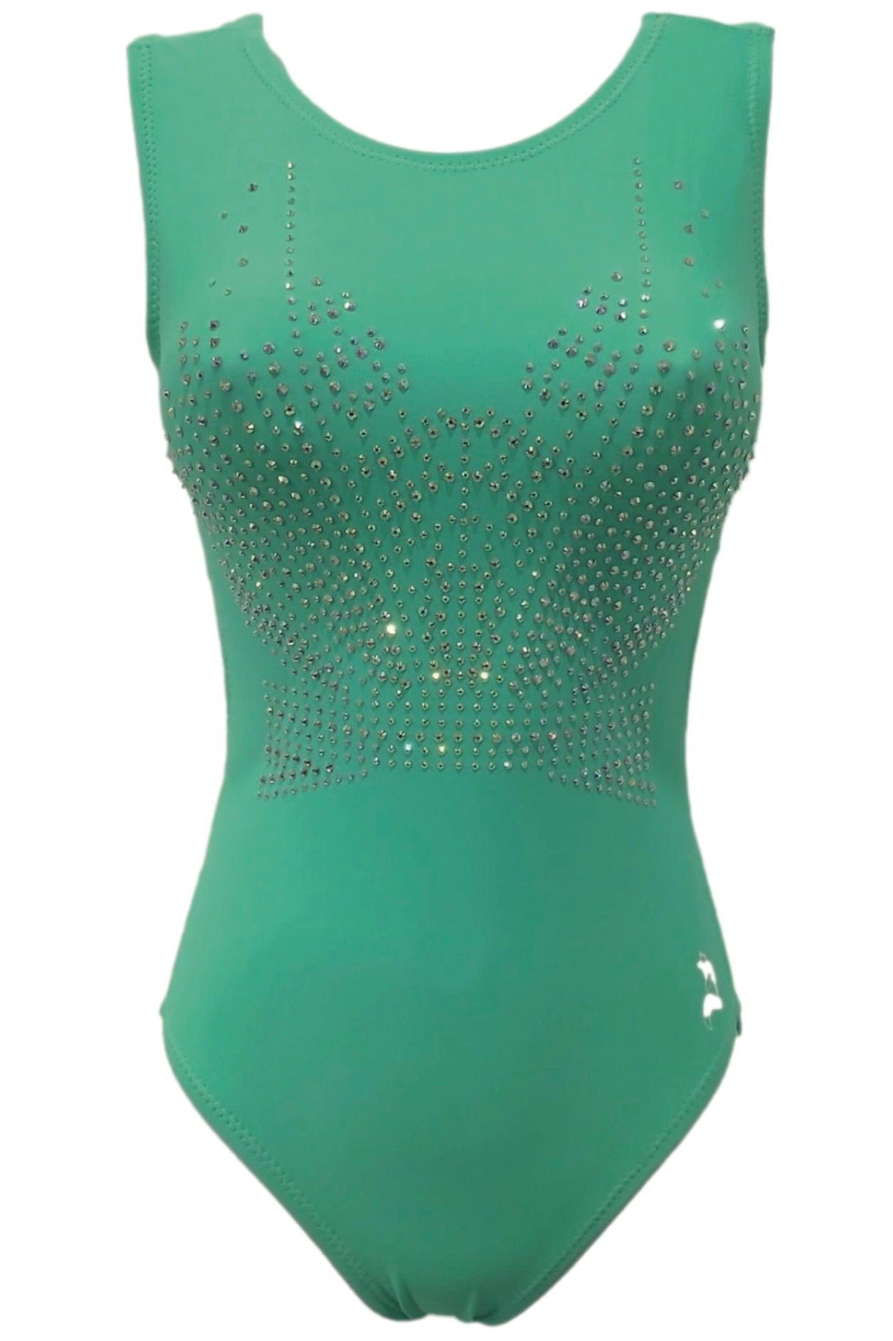 Mint Green Bling Dance and Gymnastics Leotard - Foxy’s