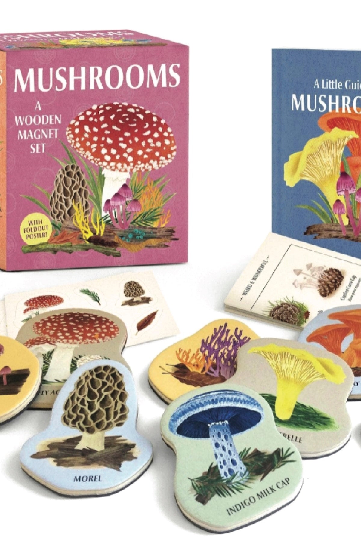 Mushrooms: Wooden Magnet Set - Foxy’s
