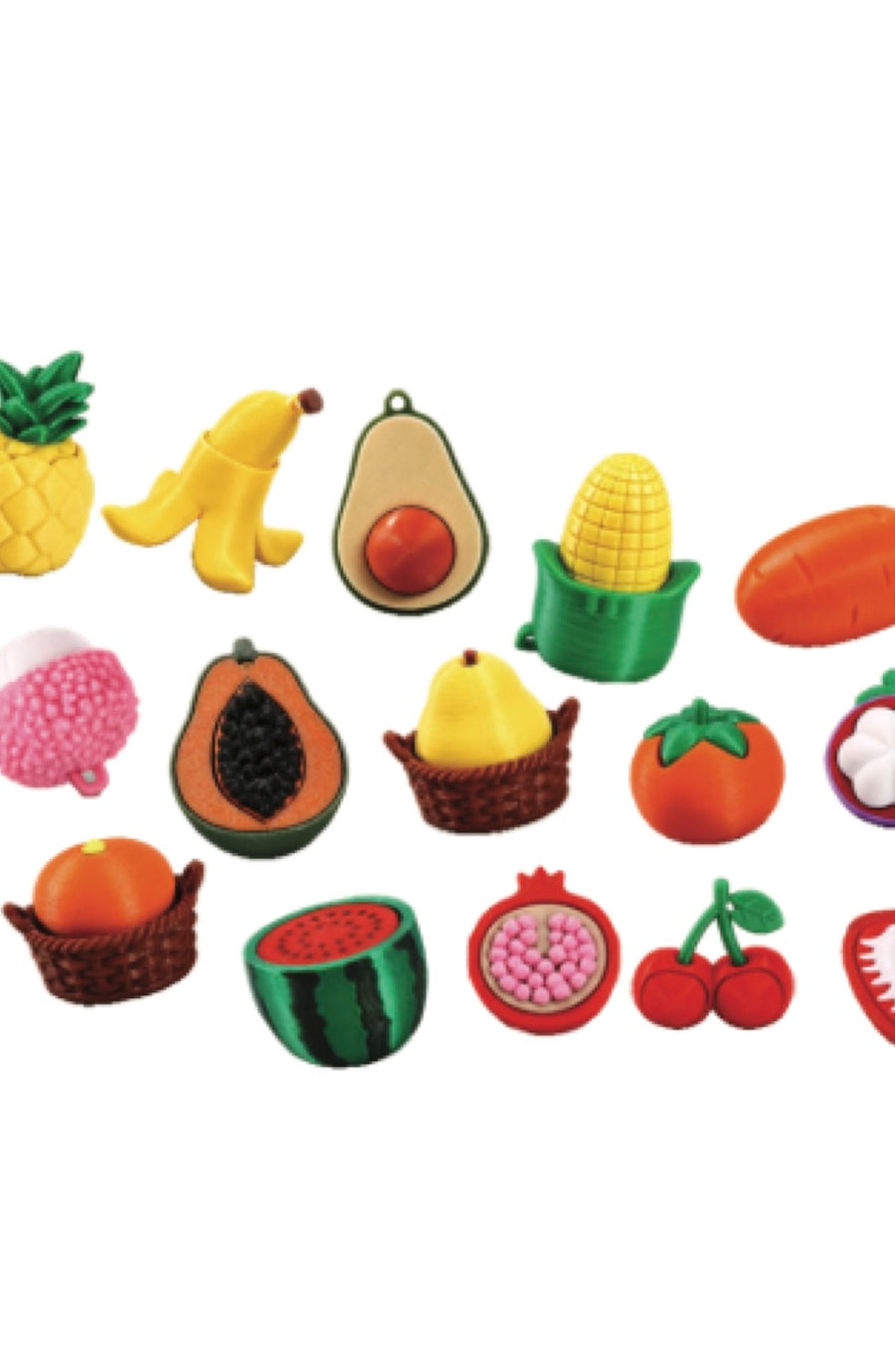 fruits and veggies clicker fidget toys
