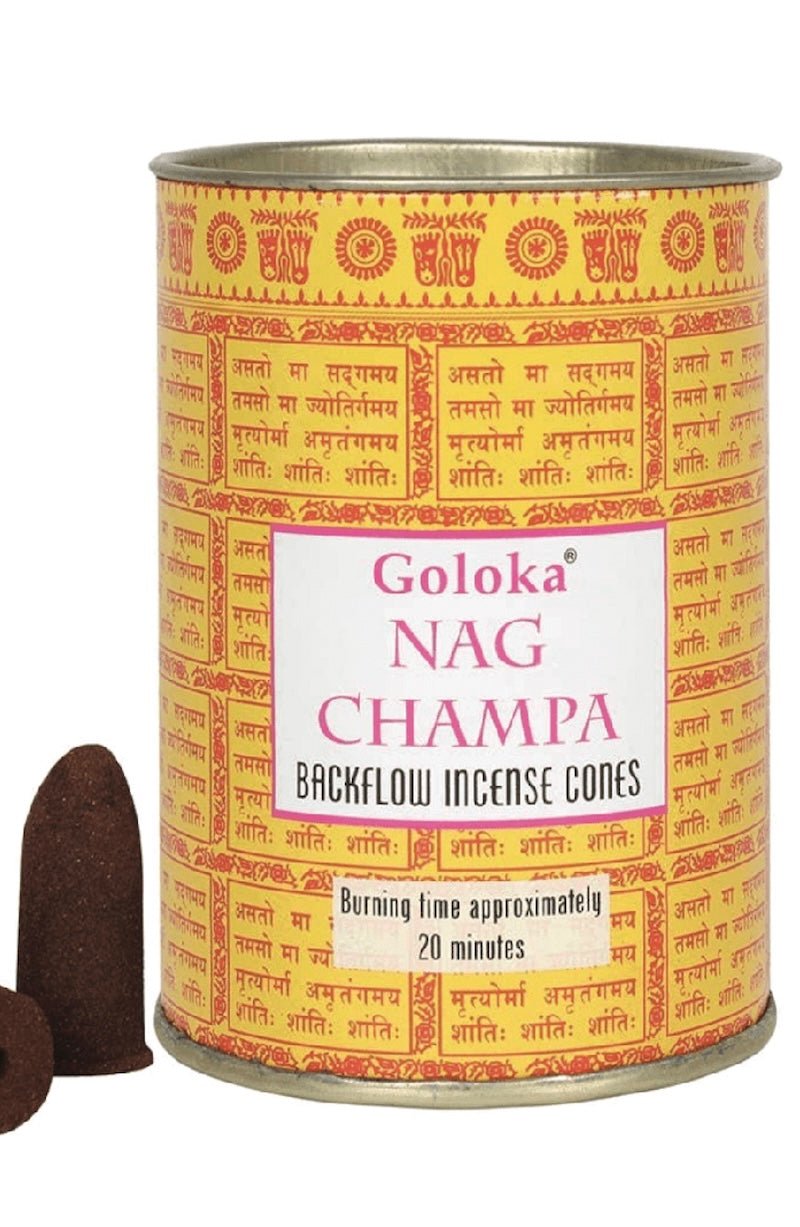 Nag Champa Incense Cones - 24 Count Resealable Tin | Authentic Aroma for Yoga & Relaxation - Foxy’s