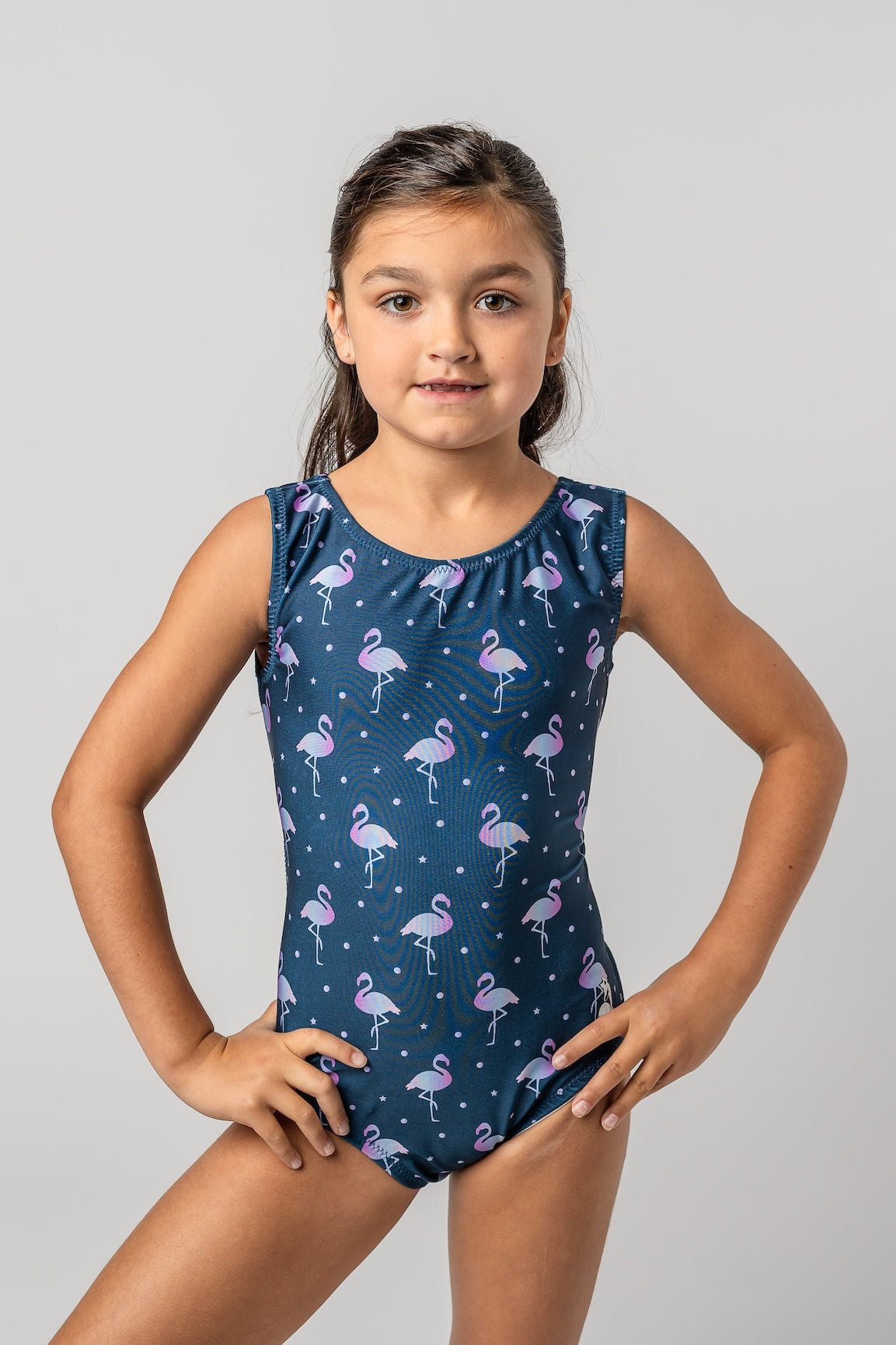 Navy Leotard | Ombre Flamingo Fiesta Leotard - Foxy’s