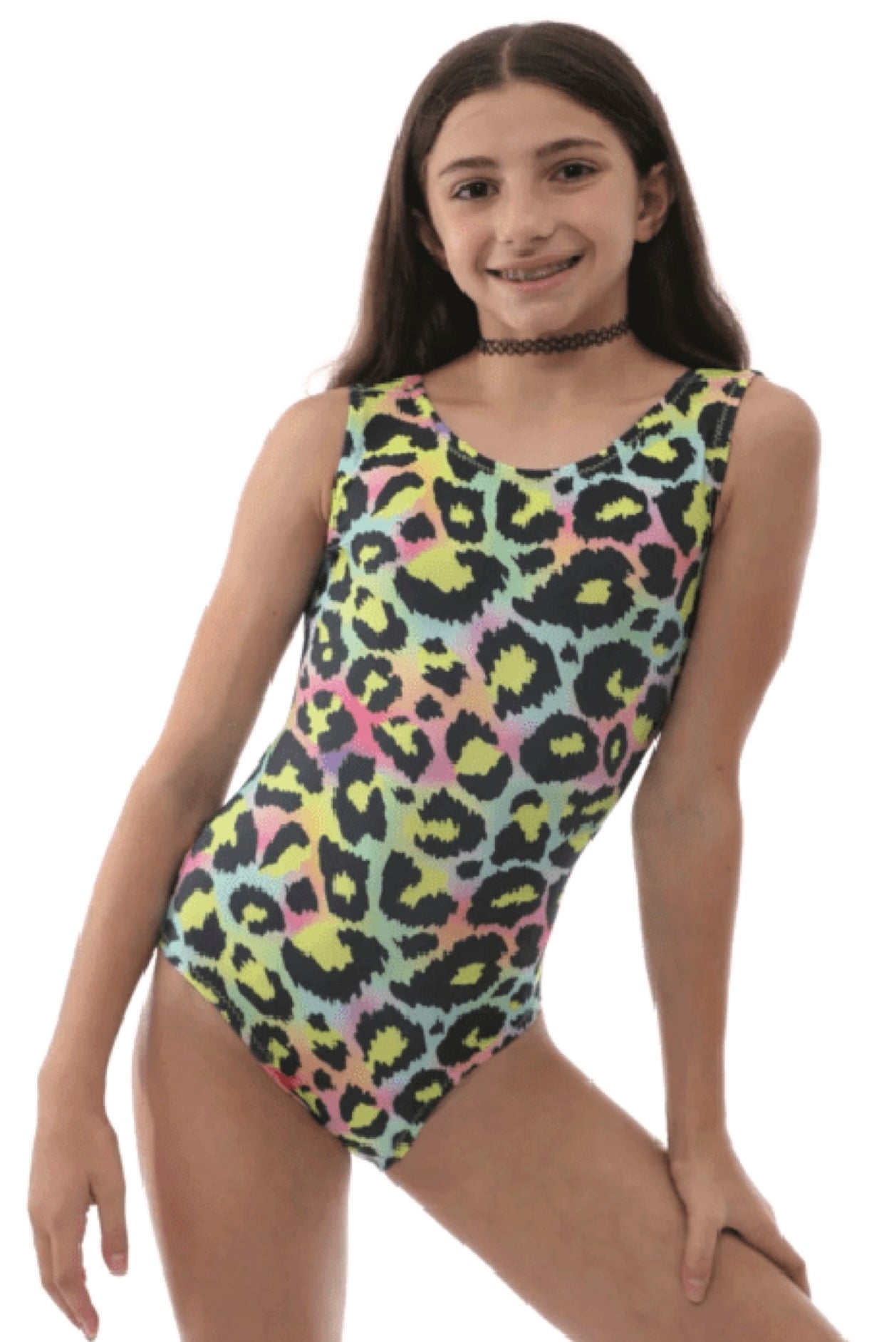 Roaring Rainbow Leotard - Fun & Comfy Gymnastics Leotard for Girls - Foxy's Leos - Foxy’s