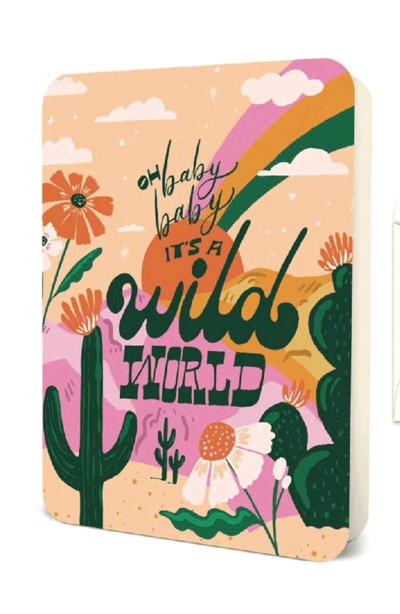 Baby, It's a Wild World Greeting Card - Perfect for Baby Showers! - Foxy’s