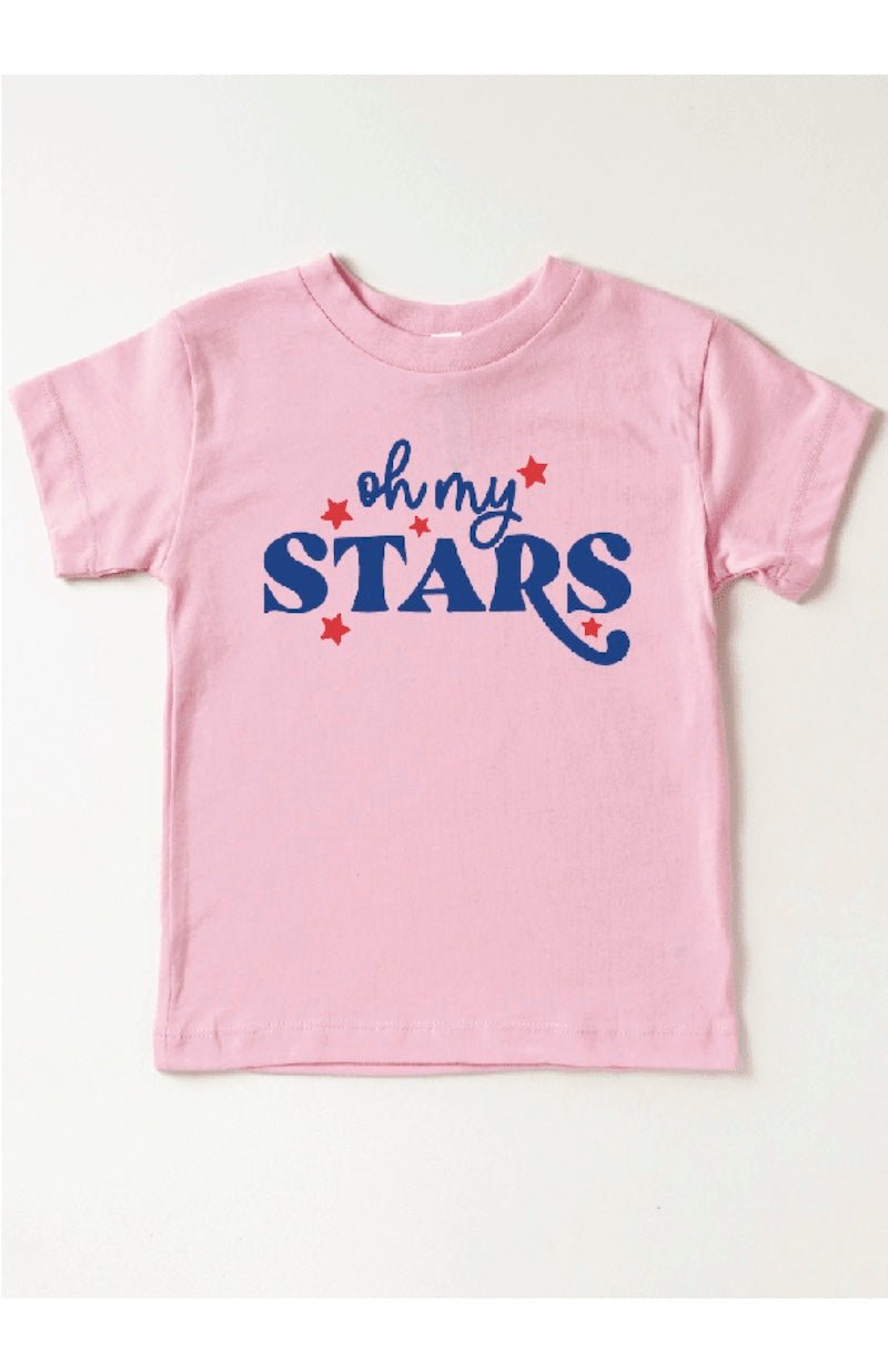 Girls' Oh My Stars 4th of July T-Shirt - Soft Cotton Blend - Foxy's Leotards - Foxy’s