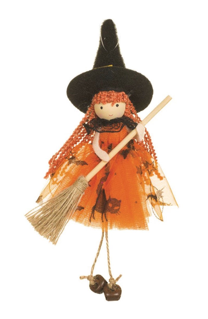 Orange Witch Girl Doll With Starry Critters Dress - Foxy’s