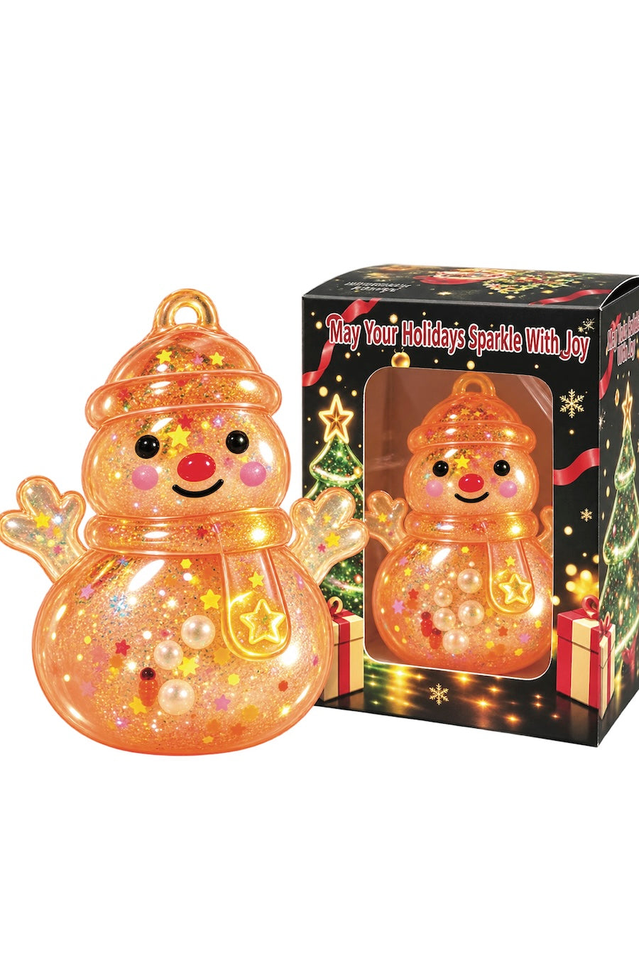 ORANGE GLITTER FROSTY SQUISHY