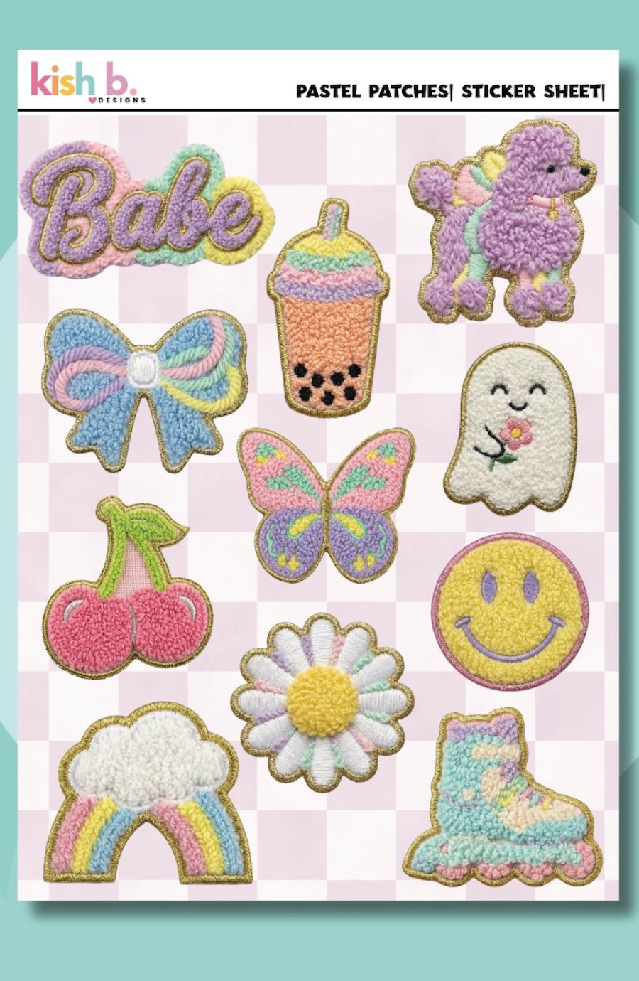 Pastel Patches |Journal| Sticker Sheet - Foxy’s