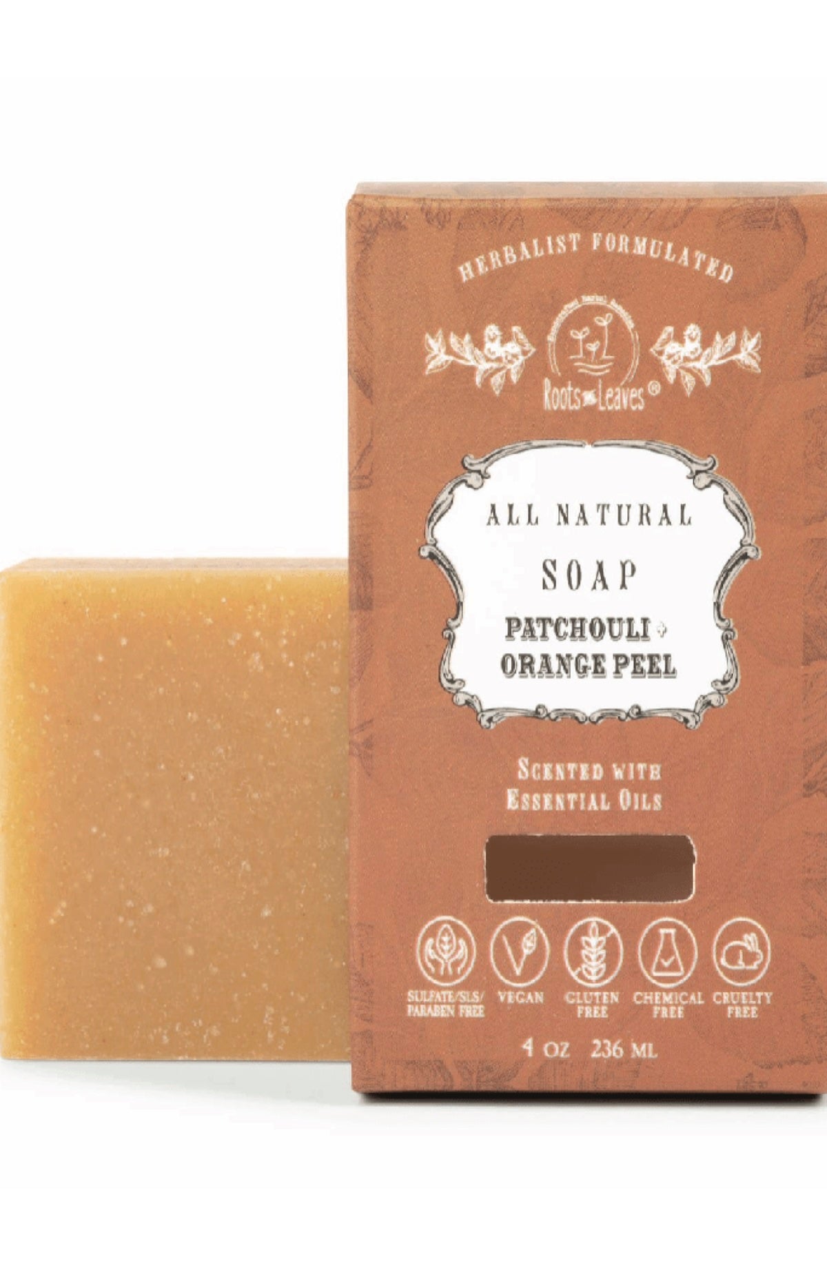 Organic Vegan "Patchouli + Orange" Bar Soap - Foxy’s