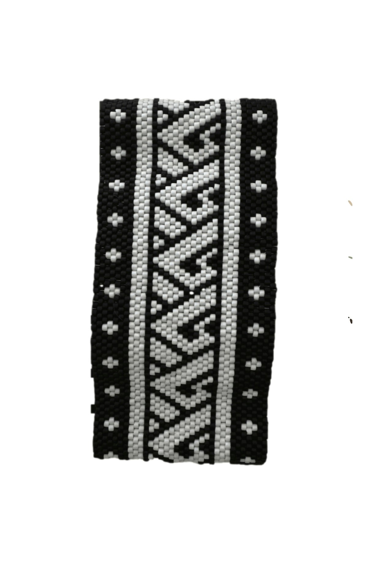 Peyote Handmade Bracelet in Black & White - Foxy’s