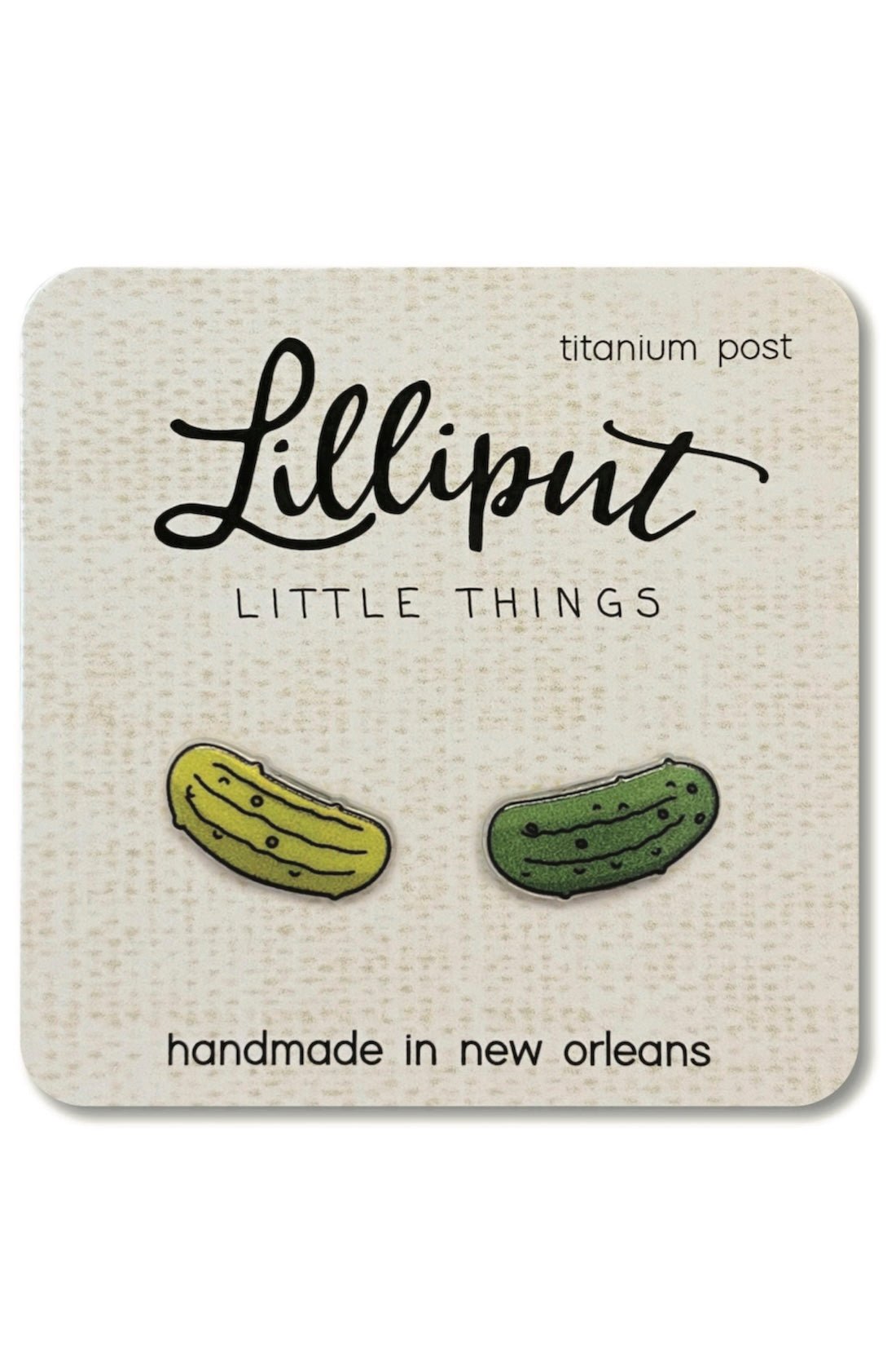 Dill - lightful Pickle Earrings ✨ Hypoallergenic Titanium Studs for Fun & Quirky Style by Foxy's - Foxy’s