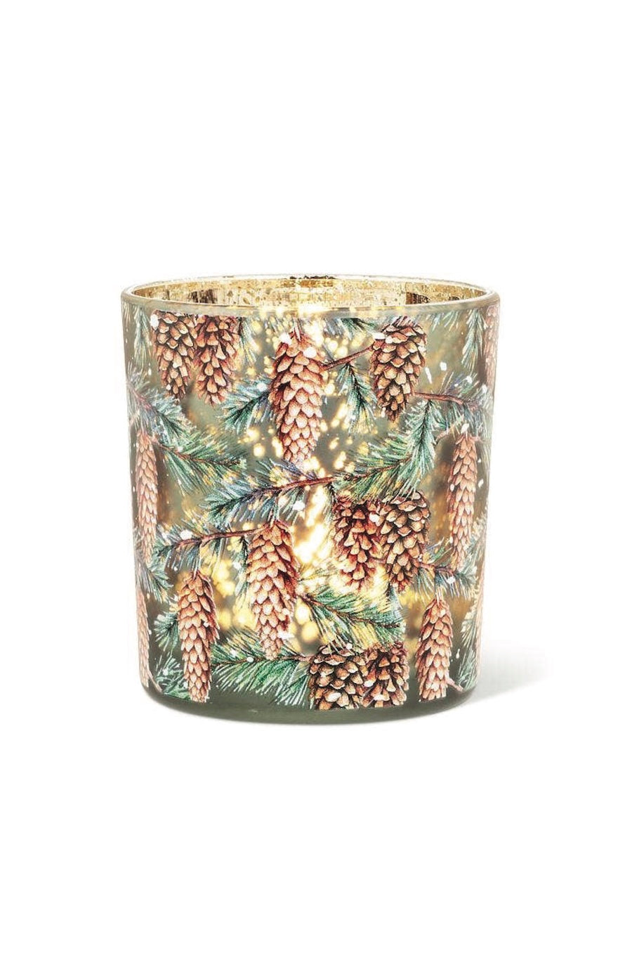 pinecone candle holder