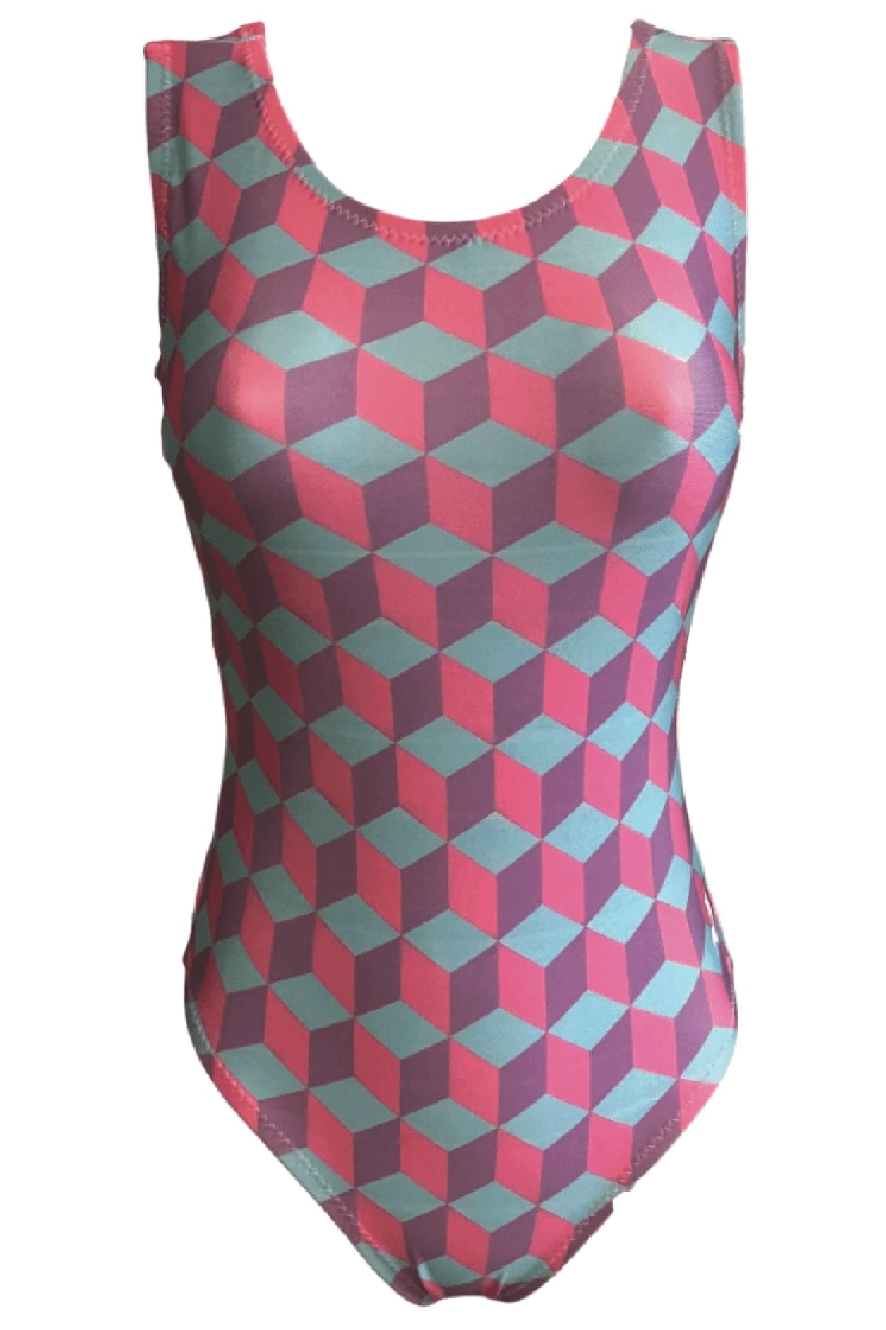 Cube Stack Gymnastics Leotard - Foxy's Leos - Fun, Comfy & Made in the USA! - Foxy’s