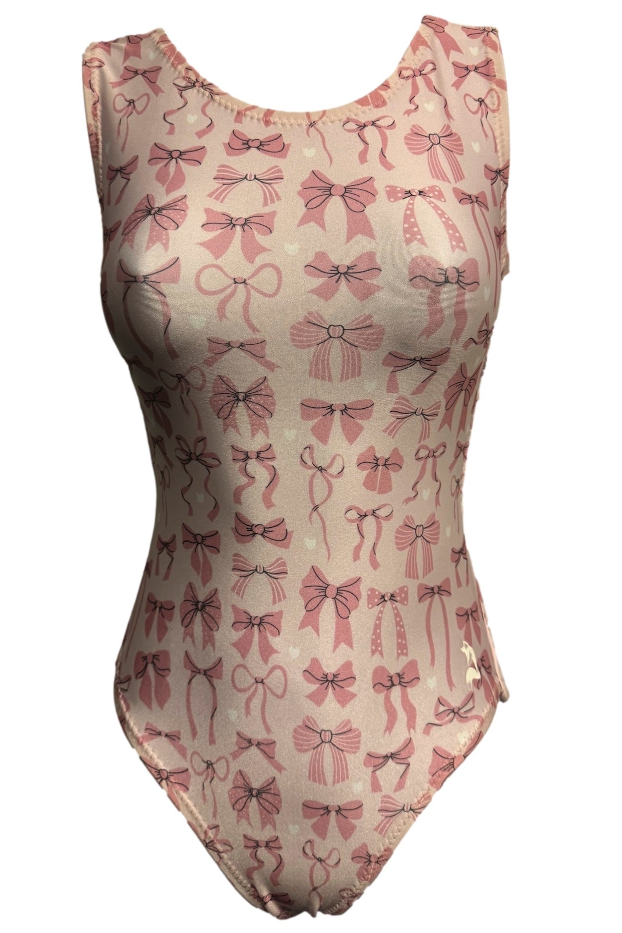 Pink Bow Gymnastics Leotard - Foxy's Cute Bowtique Leo for Girls - Foxy’s