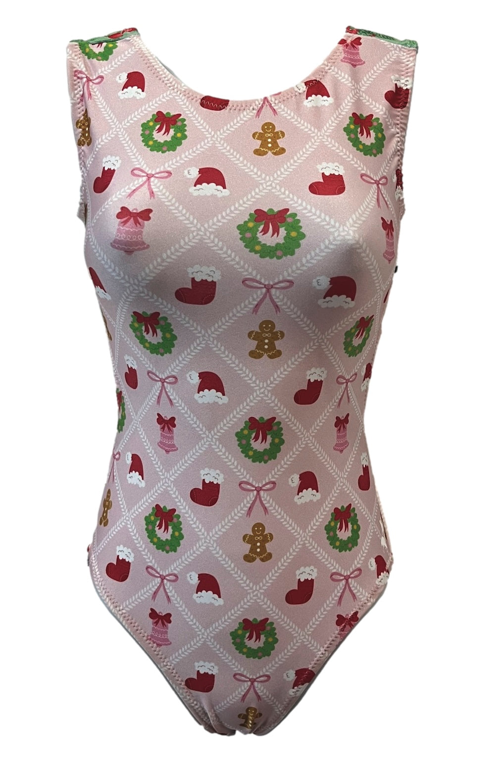 Pink Christmas Gymnastics Leotard | Holiday Magic in Every Flip