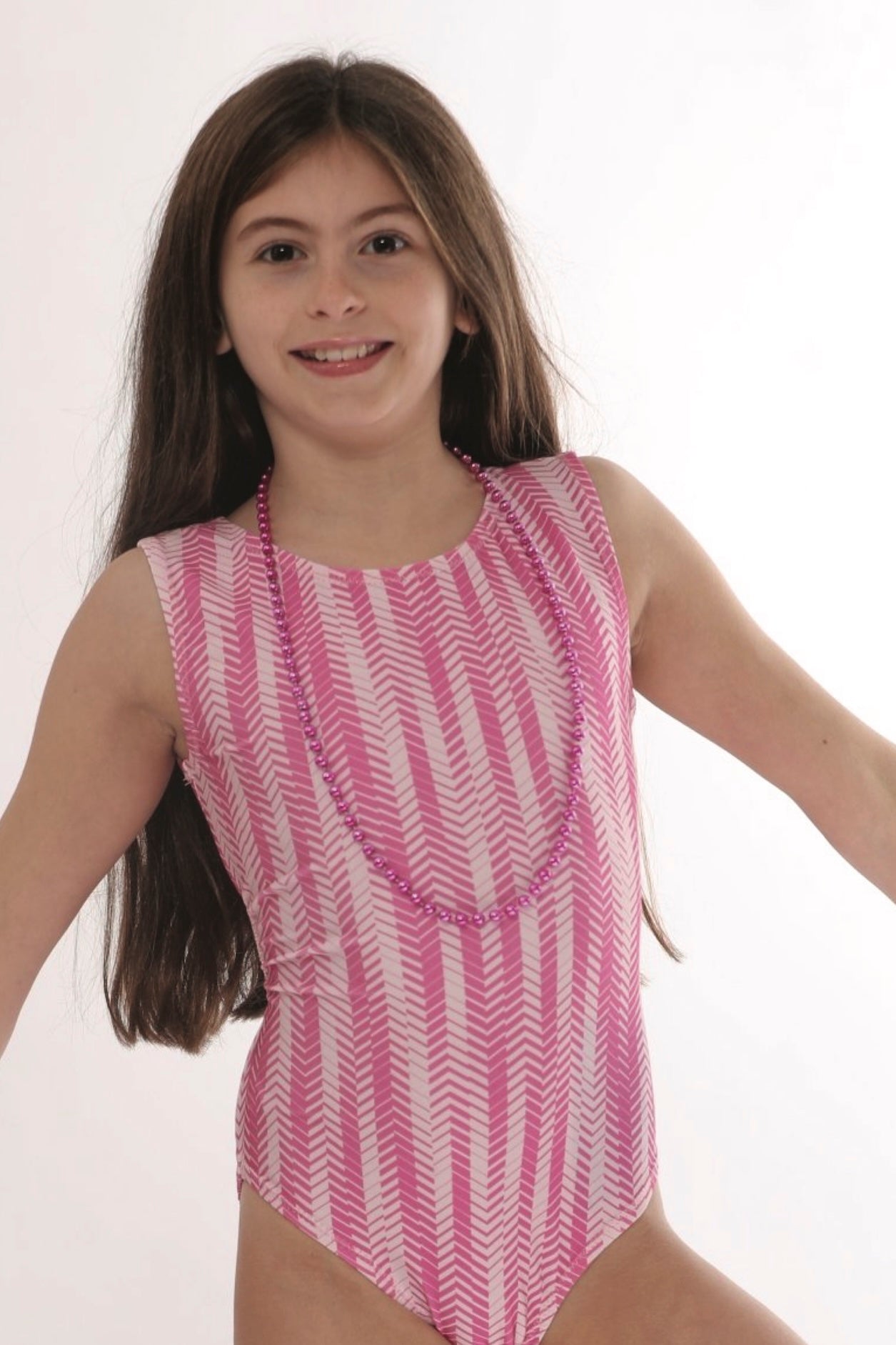 Pink Treads Gymnastics Leotard - Foxy's Leos - Comfortable & Stylish for Girls - Foxy’s