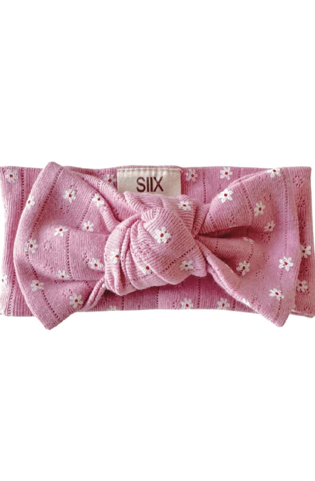 Pink Flower / Organic Pointelle Bow for Baby - Foxy’s
