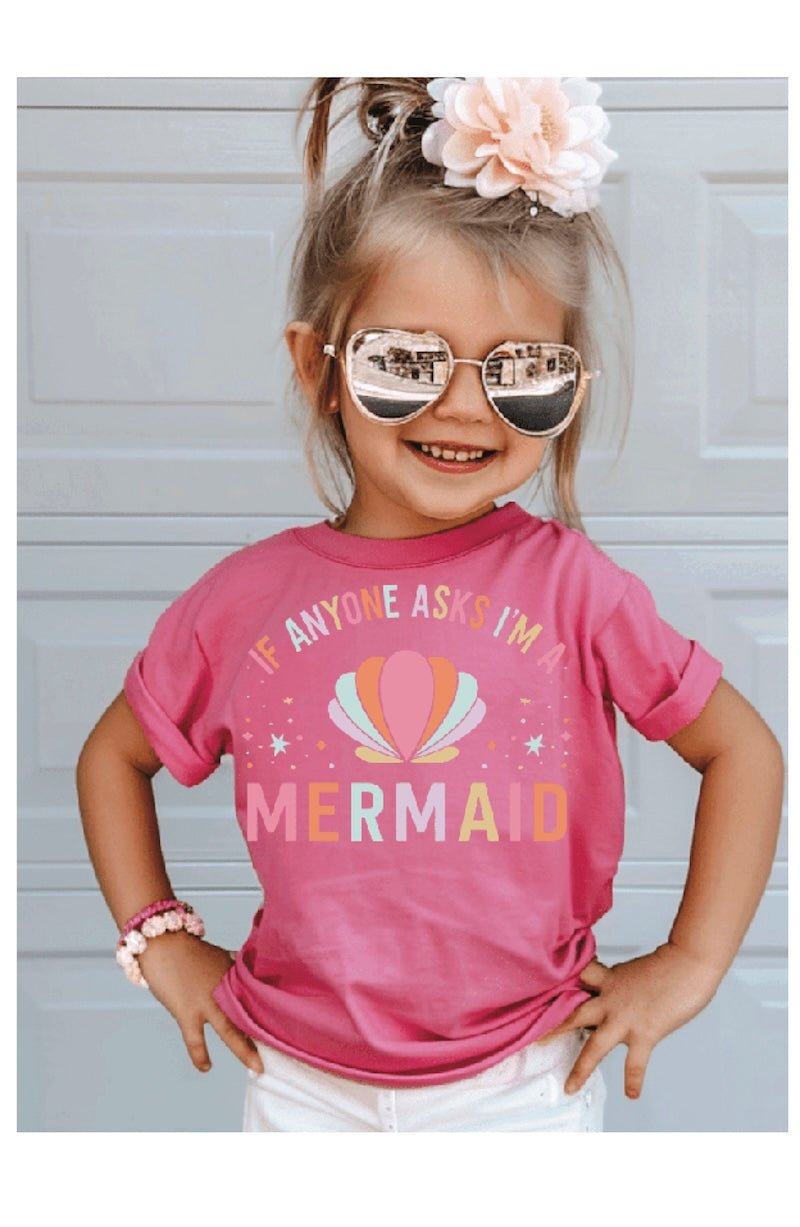 Girls Mermaid Graphic Tee - Summer Fun - Foxy’s