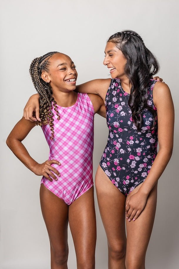 Pink Midnight Plaid Vice Versa Leotard - Wear w/ Your Bestie (Which Will You Choose?) - Foxy’s