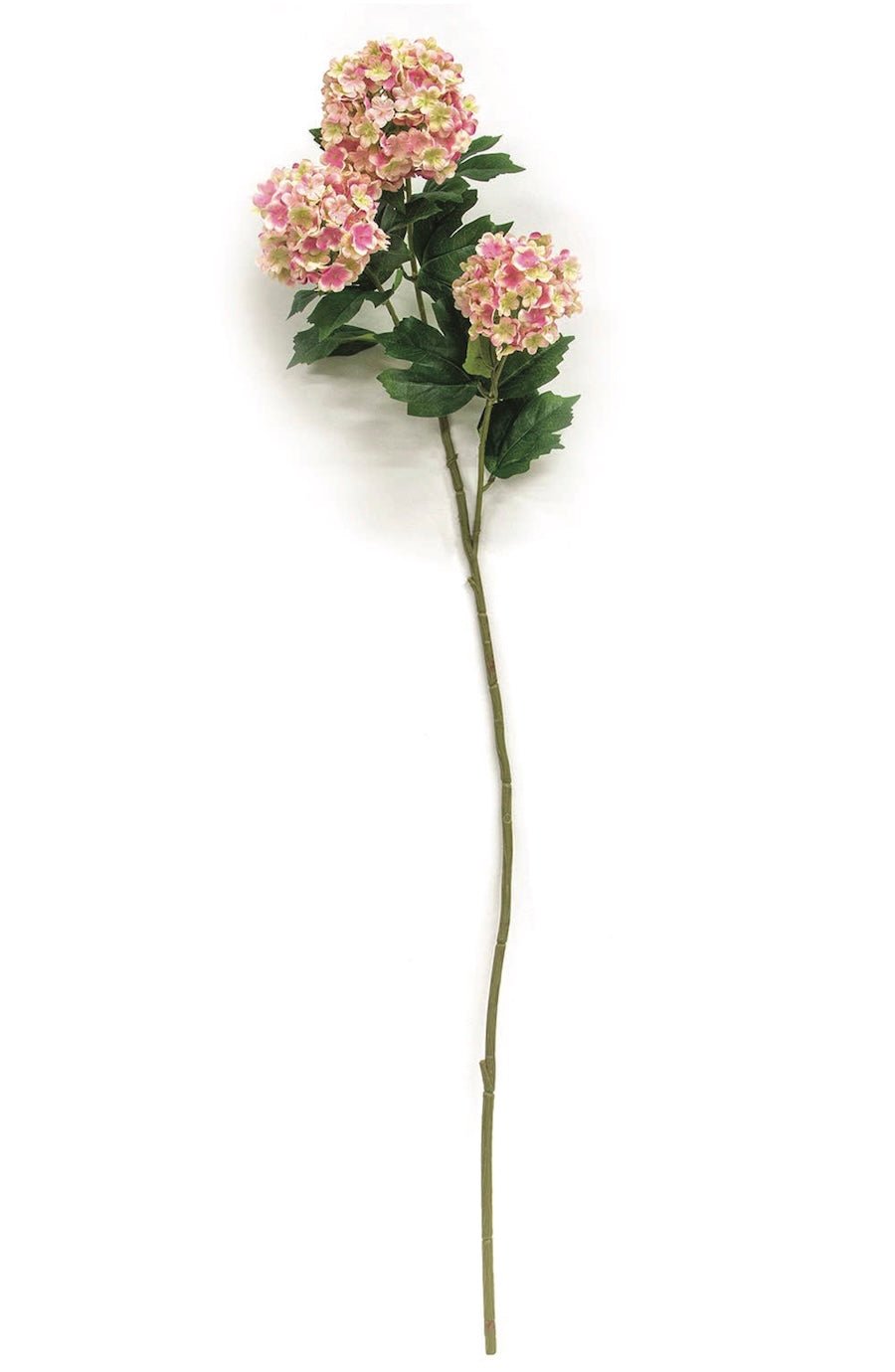Faux Pink Snowball Hydrangea Spray - 32" - Foxy’s